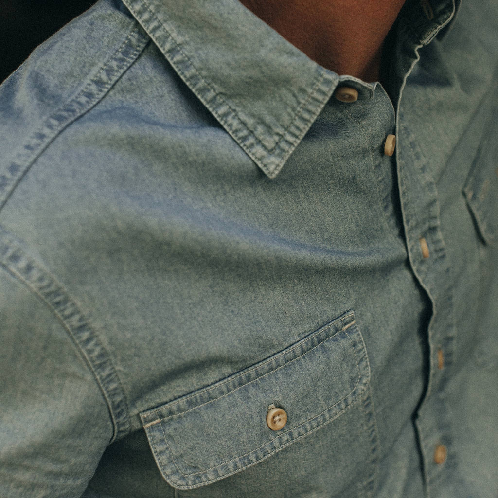 The Ledge Shirt in Sun Bleached Chambray