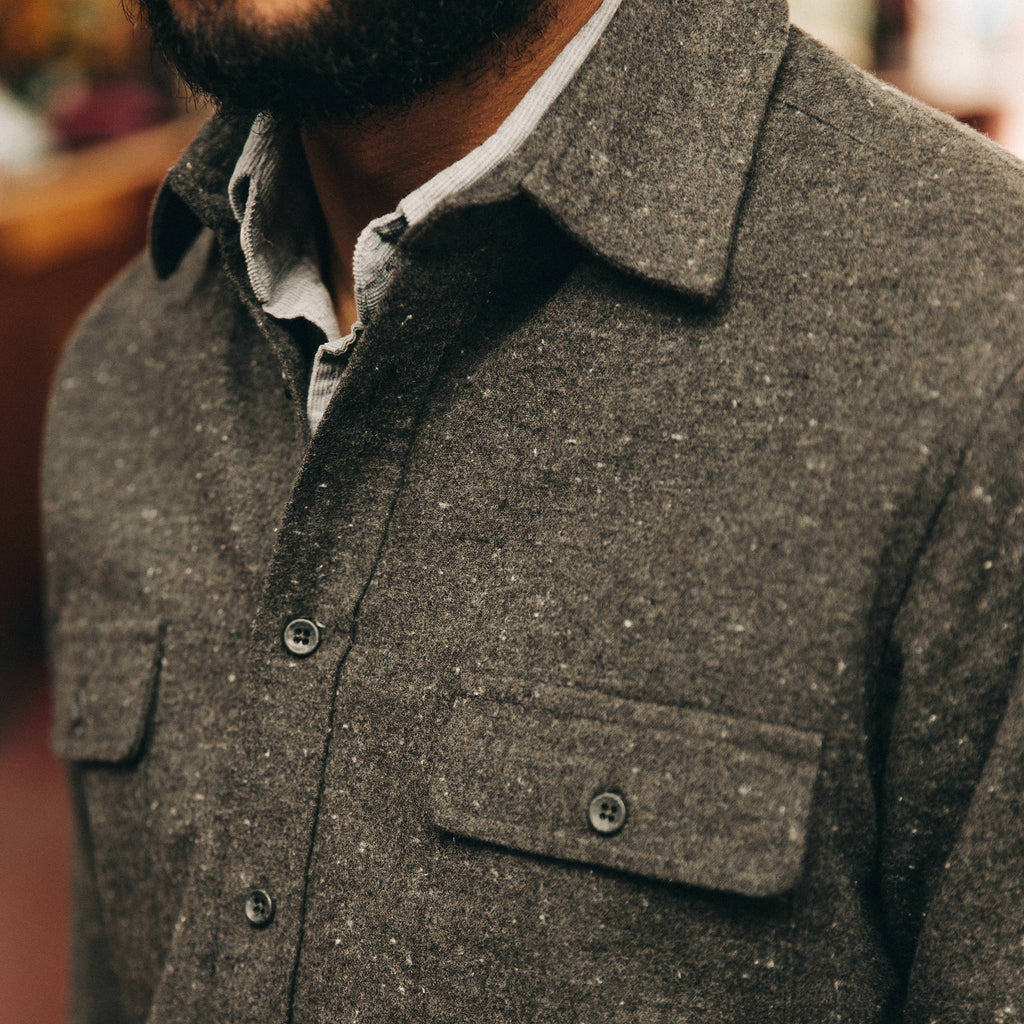 The Yosemite Shirt in Charcoal Donegal