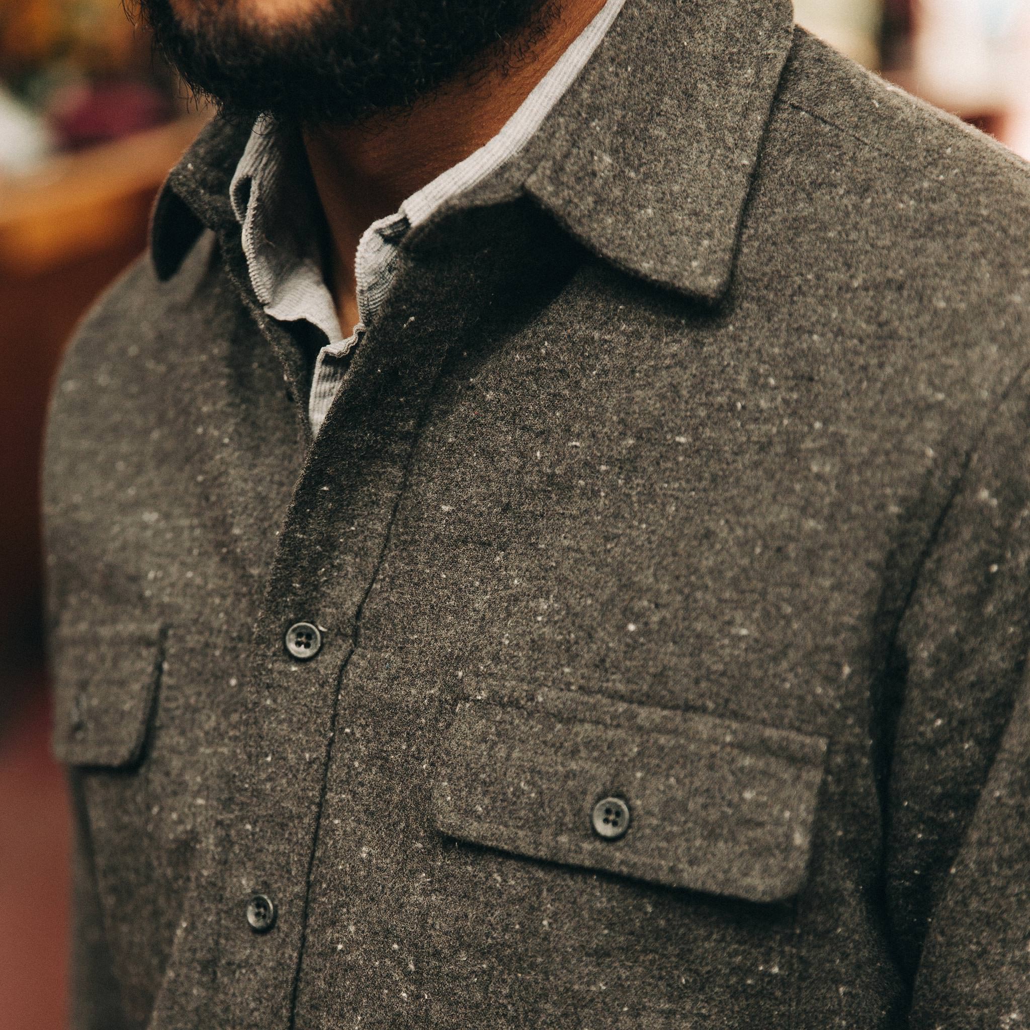 The Yosemite Shirt in Charcoal Donegal