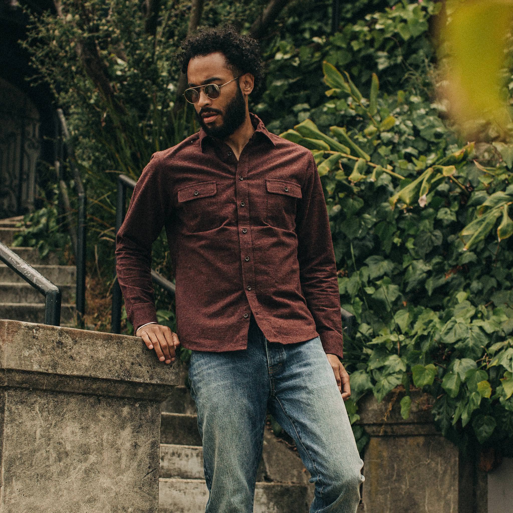The Yosemite Shirt in Nutmeg Donegal