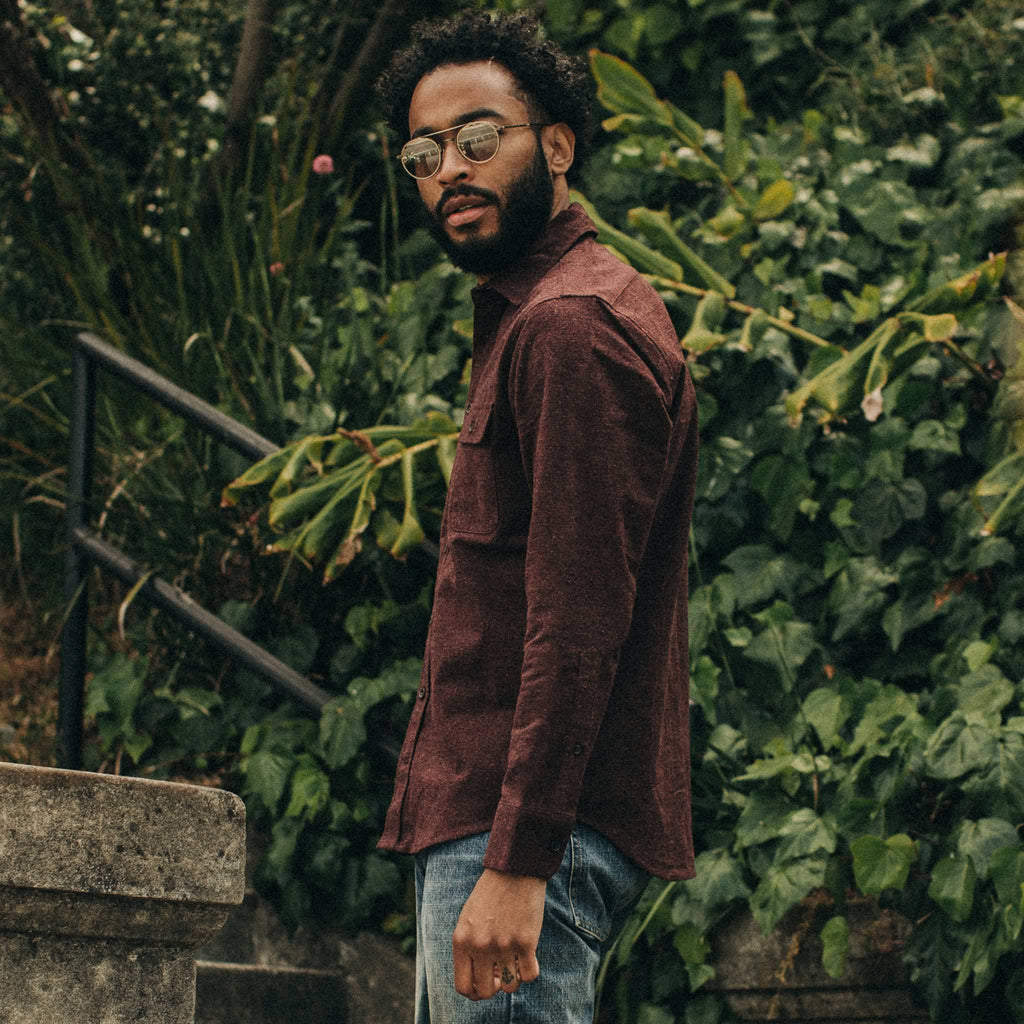 The Yosemite Shirt in Nutmeg Donegal
