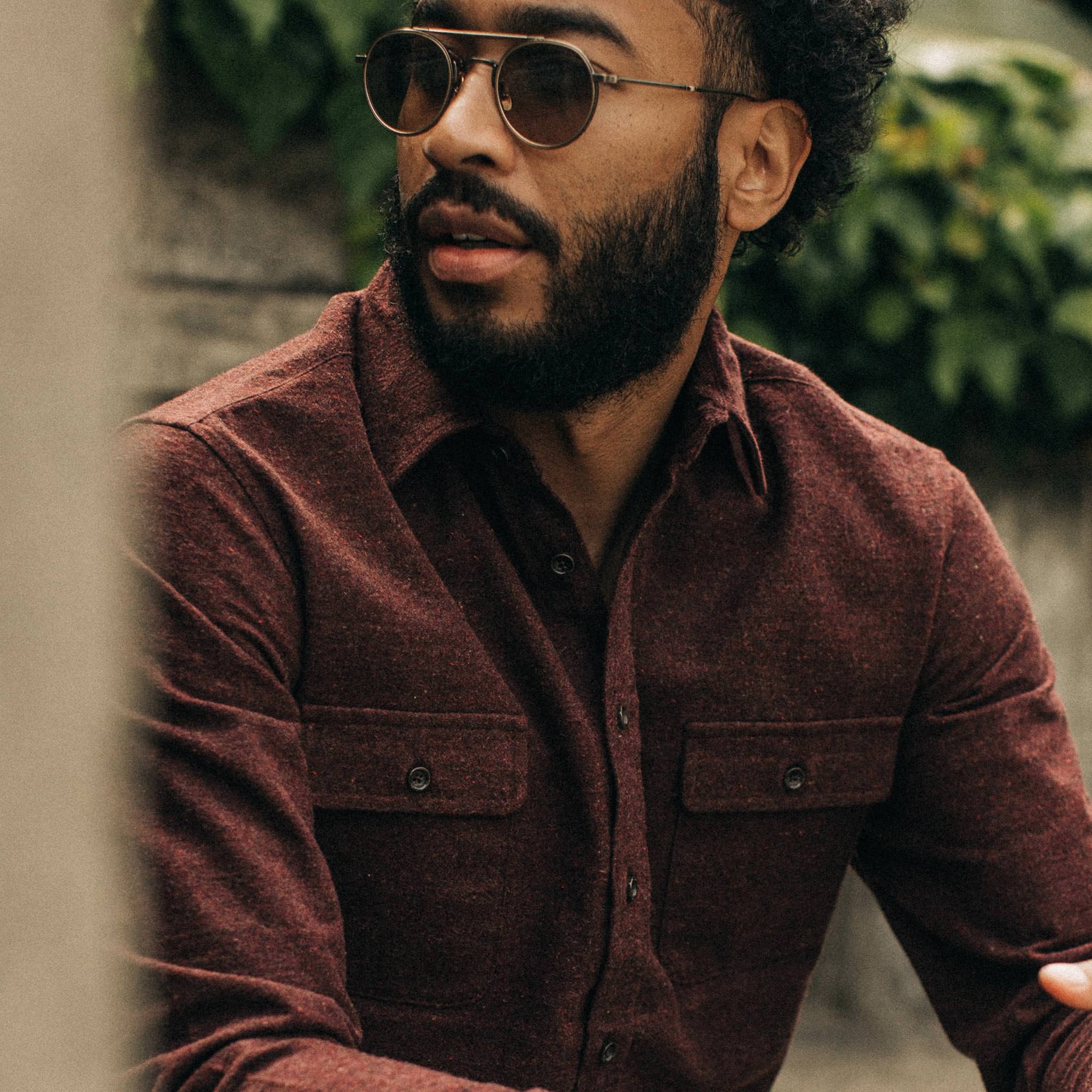 The Yosemite Shirt in Nutmeg Donegal