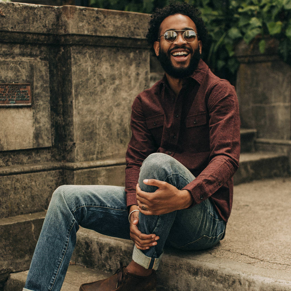 The Yosemite Shirt in Nutmeg Donegal
