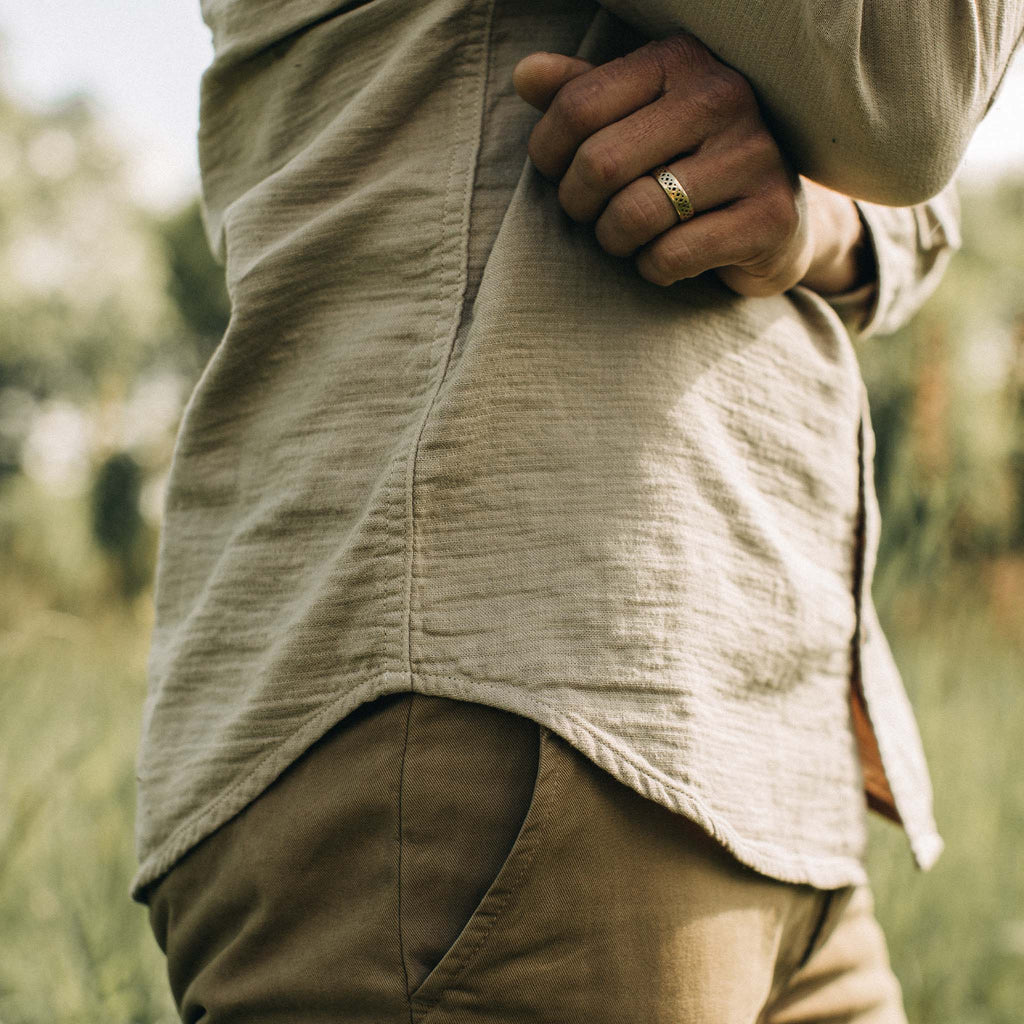 Utility Shirt in Stone Double Cloth U8882