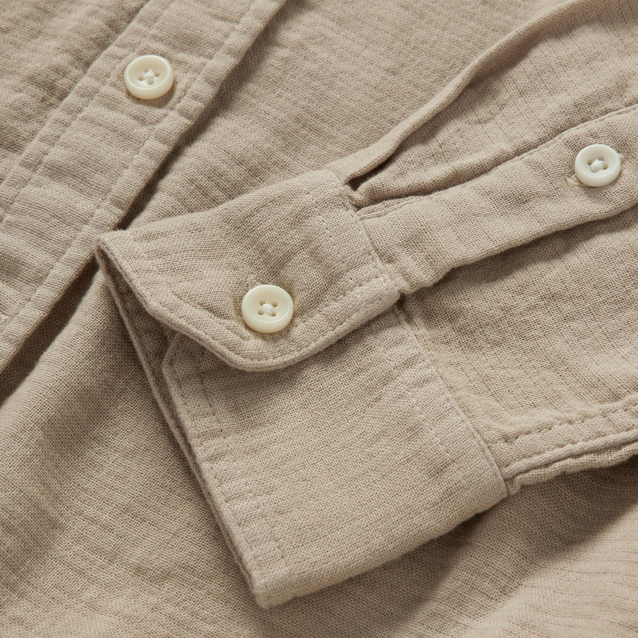Utility Shirt in Stone Double Cloth U8882