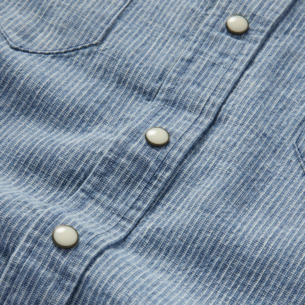 The Western Shirt in Indigo Stripe