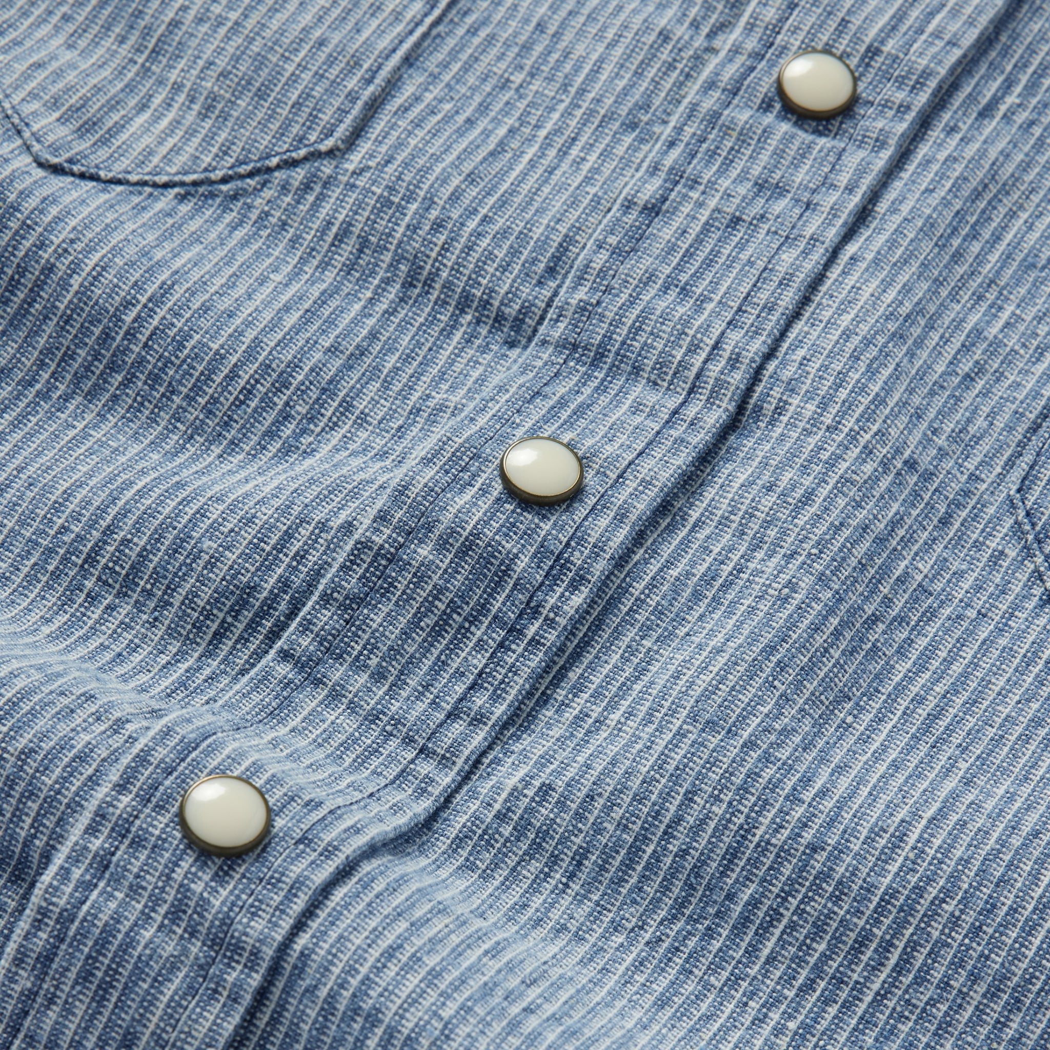 The Western Shirt in Indigo Stripe