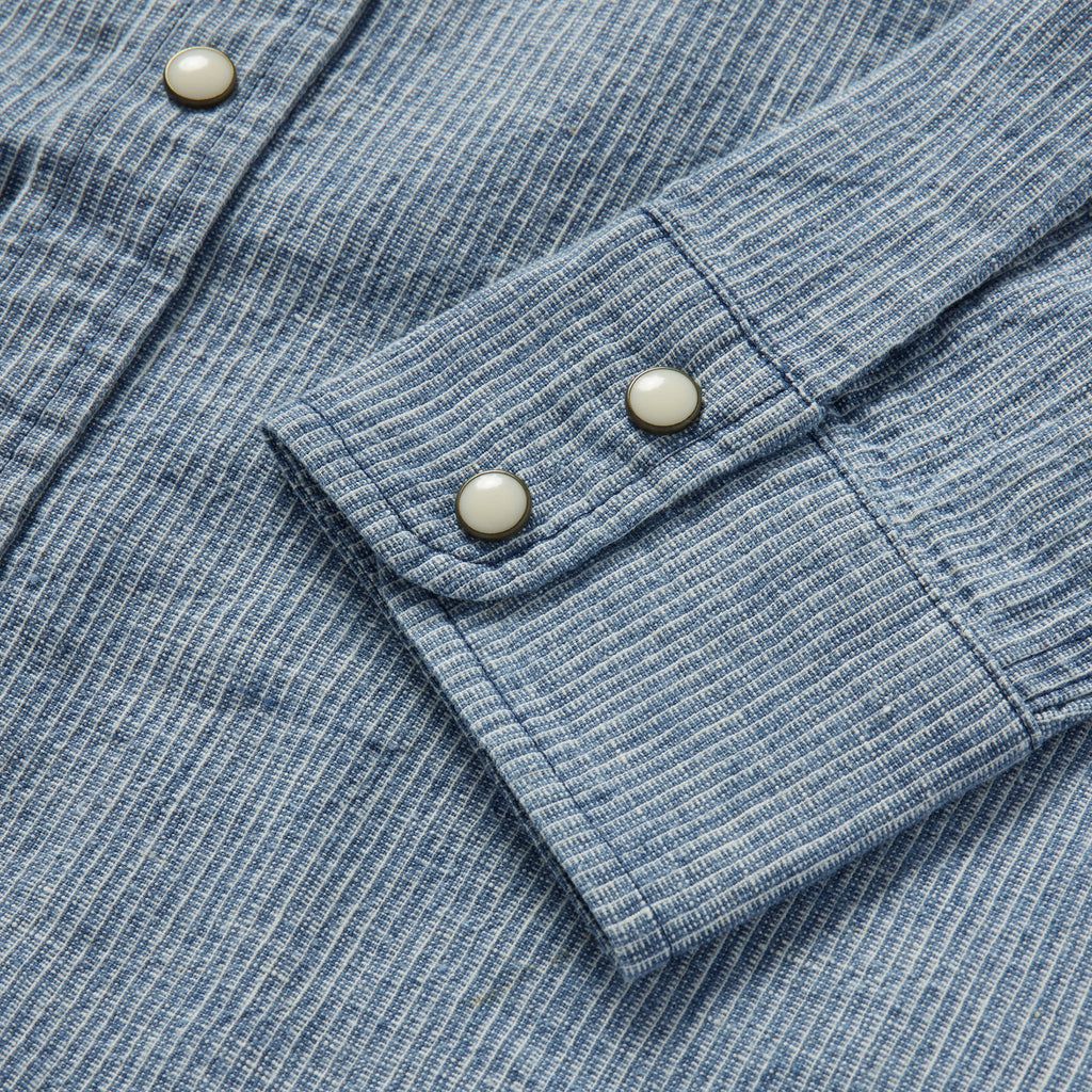The Western Shirt in Indigo Stripe