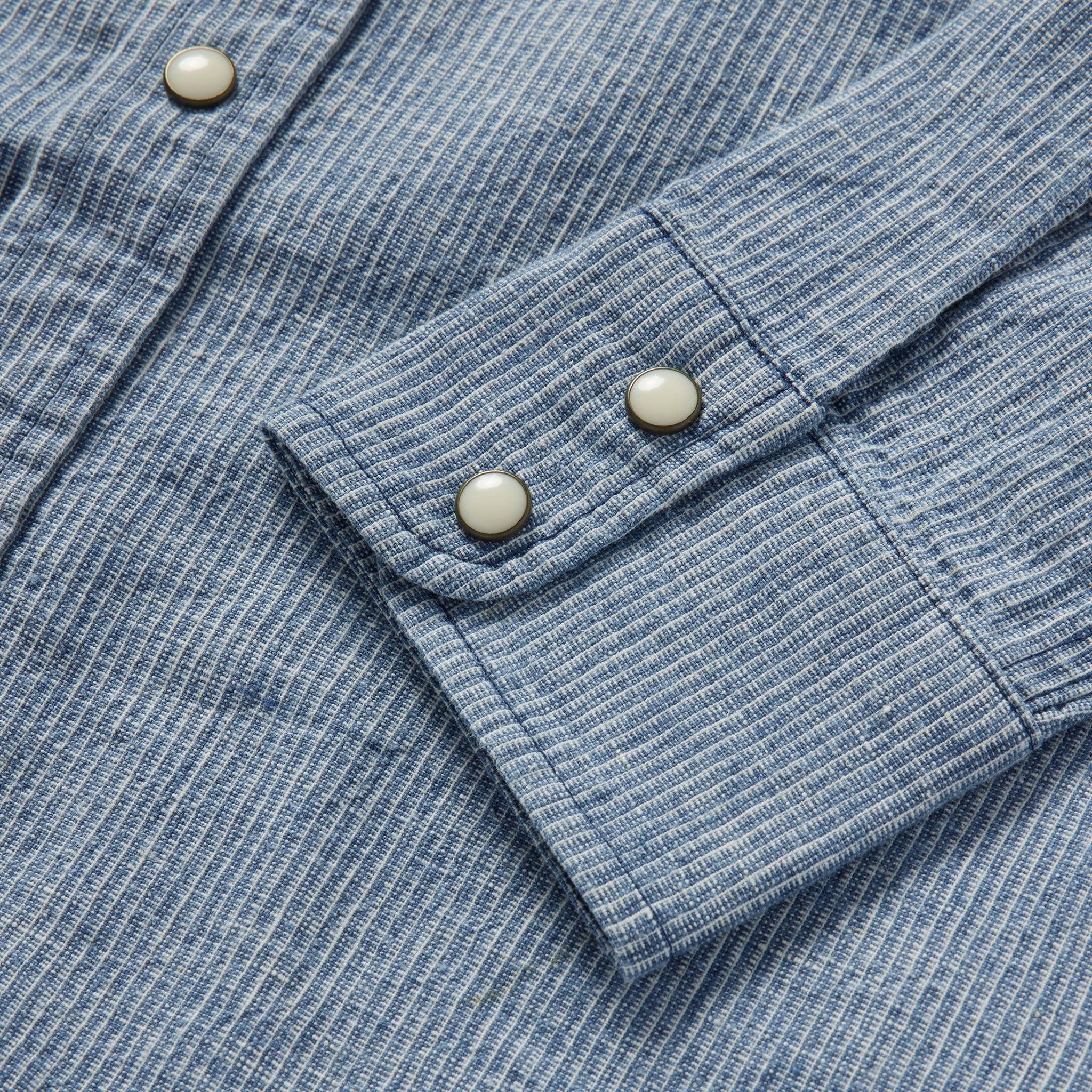 The Western Shirt in Indigo Stripe