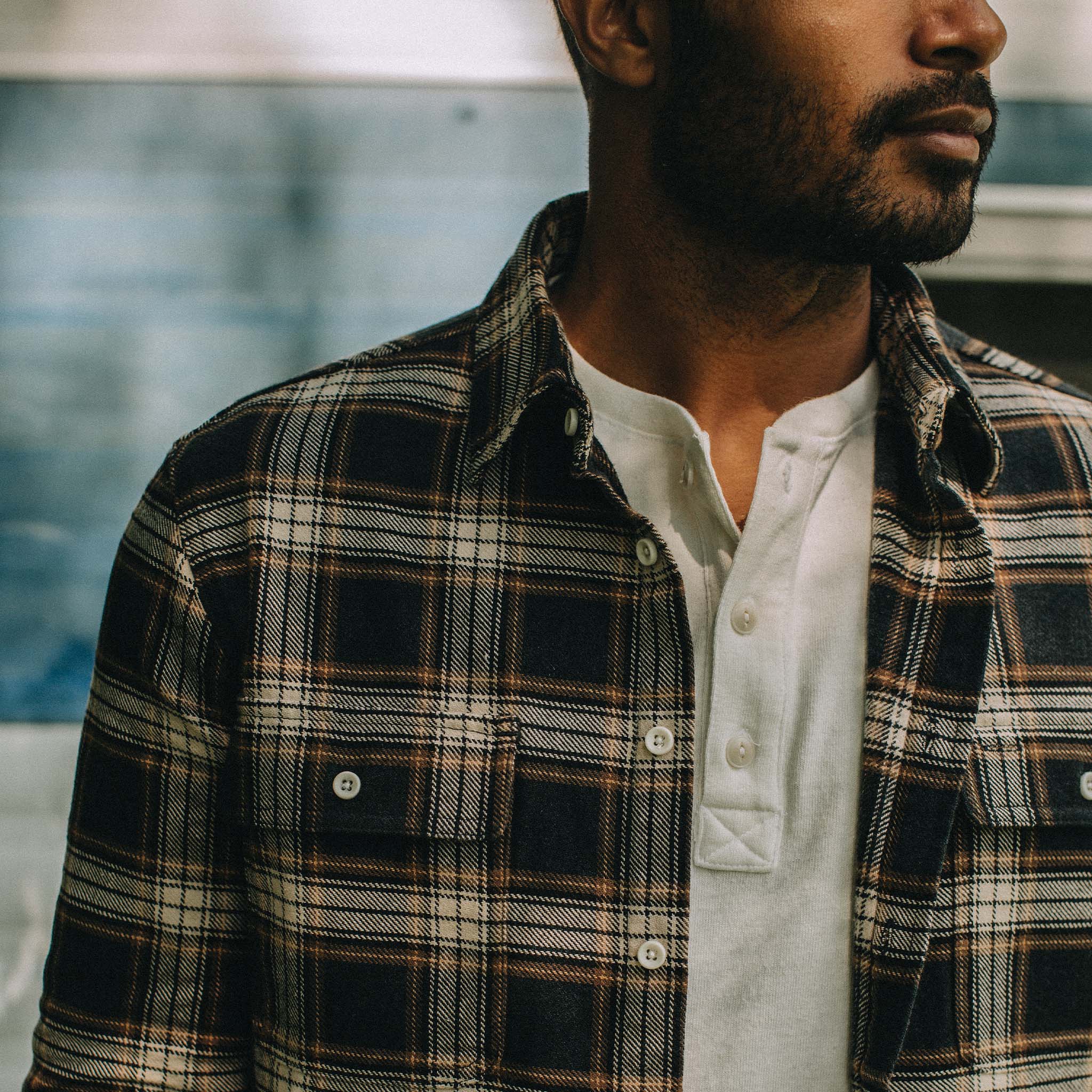 The Ledge Shirt in Admiral Plaid