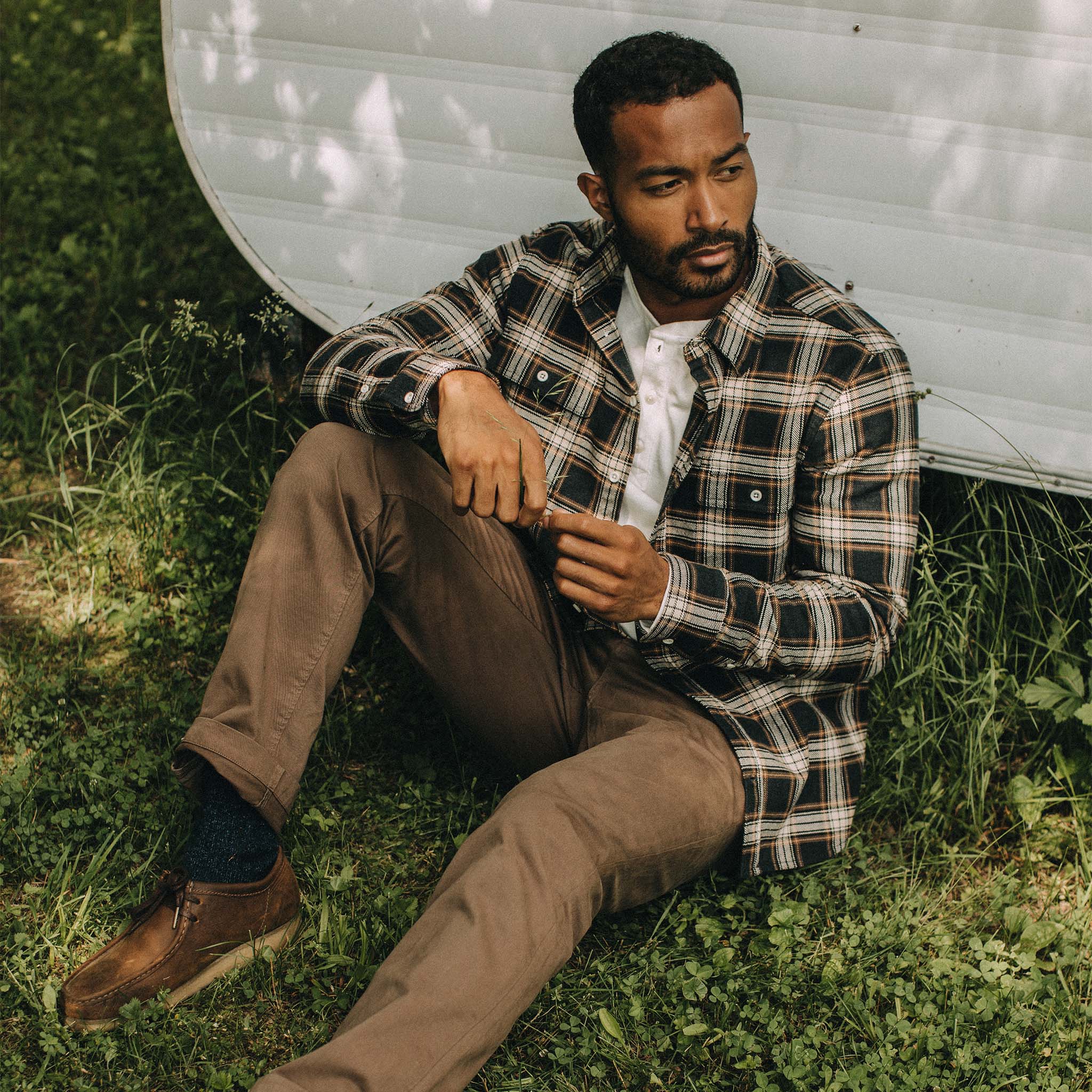 The Ledge Shirt in Admiral Plaid