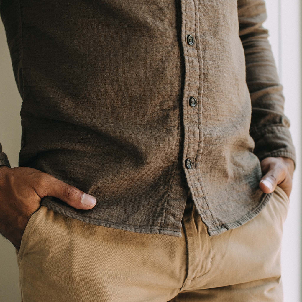 Walnut Double Cloth Utility Shirt X9187