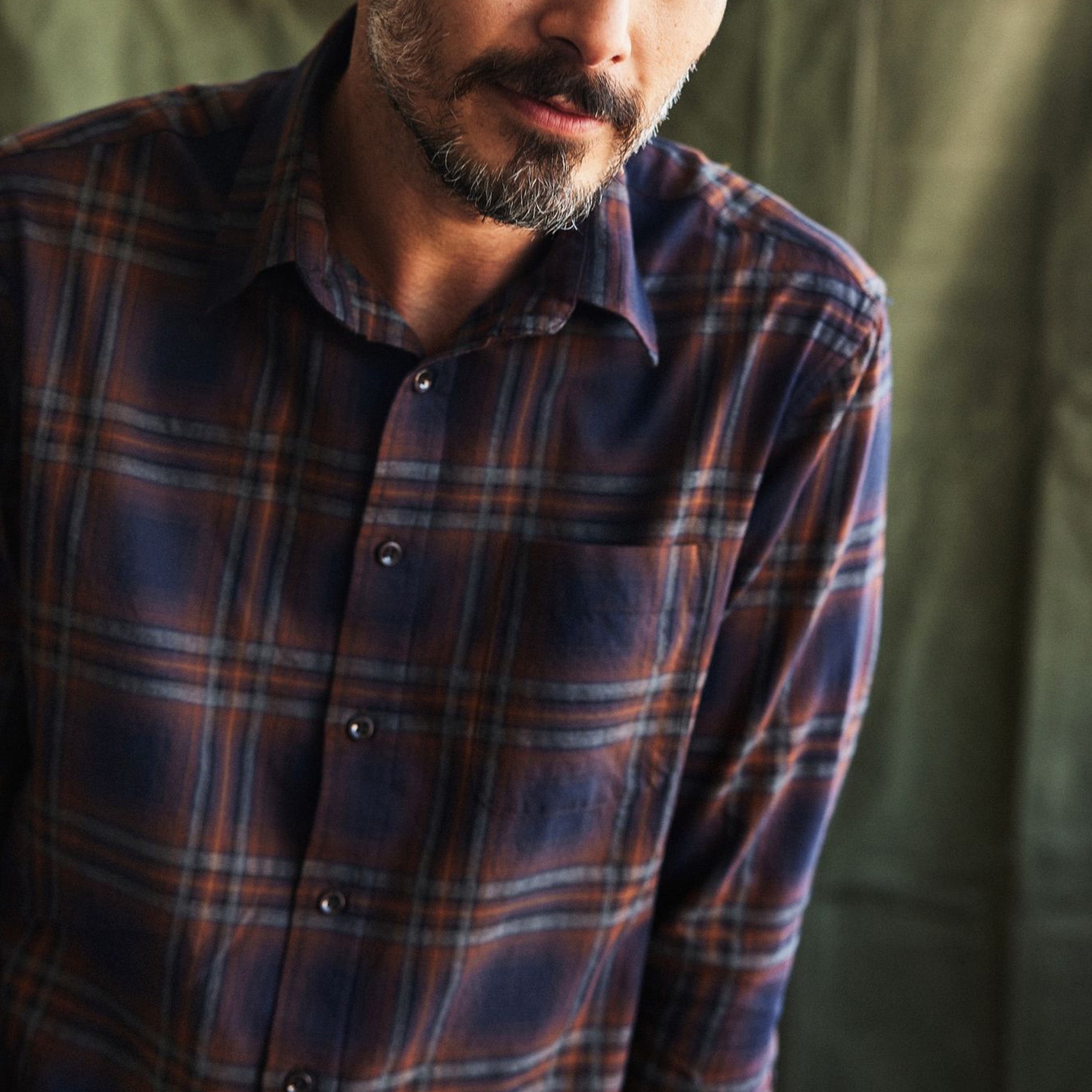 Plaid Brushed Cotton Twill Shirt H34994