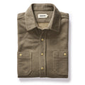 Utility Shirt in Fatigue Olive French Terry Twill Knit T261647