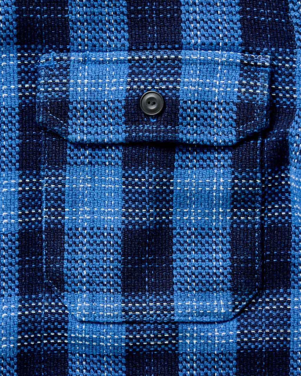 The Division Shirt in Rinsed Indigo Plaid