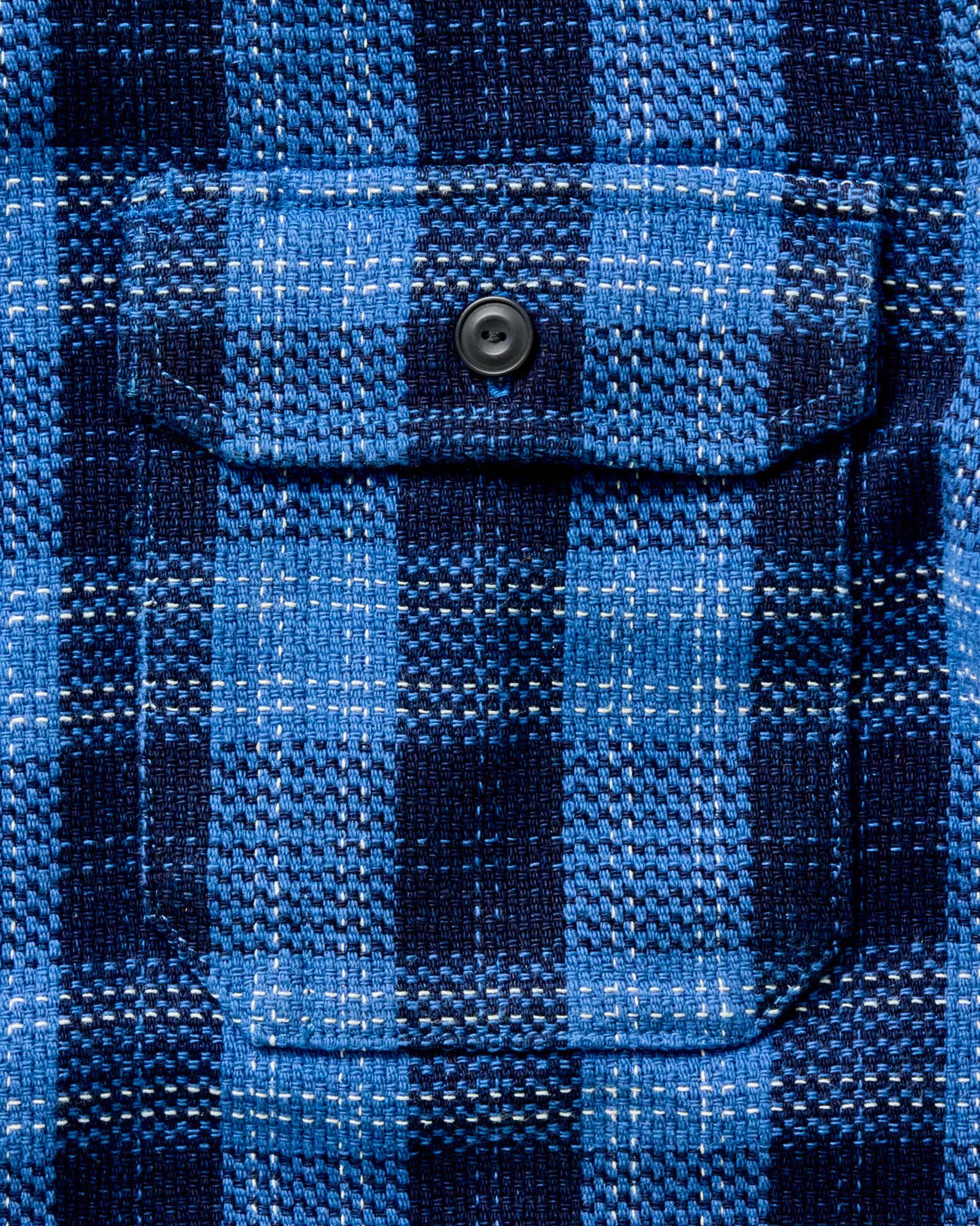 The Division Shirt in Rinsed Indigo Plaid