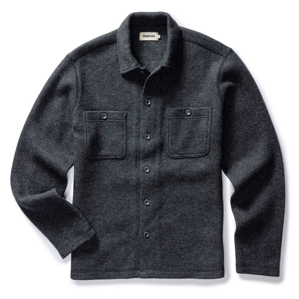 Charcoal Birdseye Wool Overshirt R233