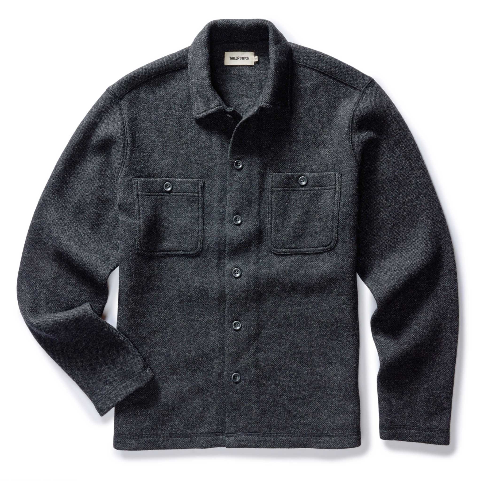Charcoal Birdseye Wool Overshirt R233