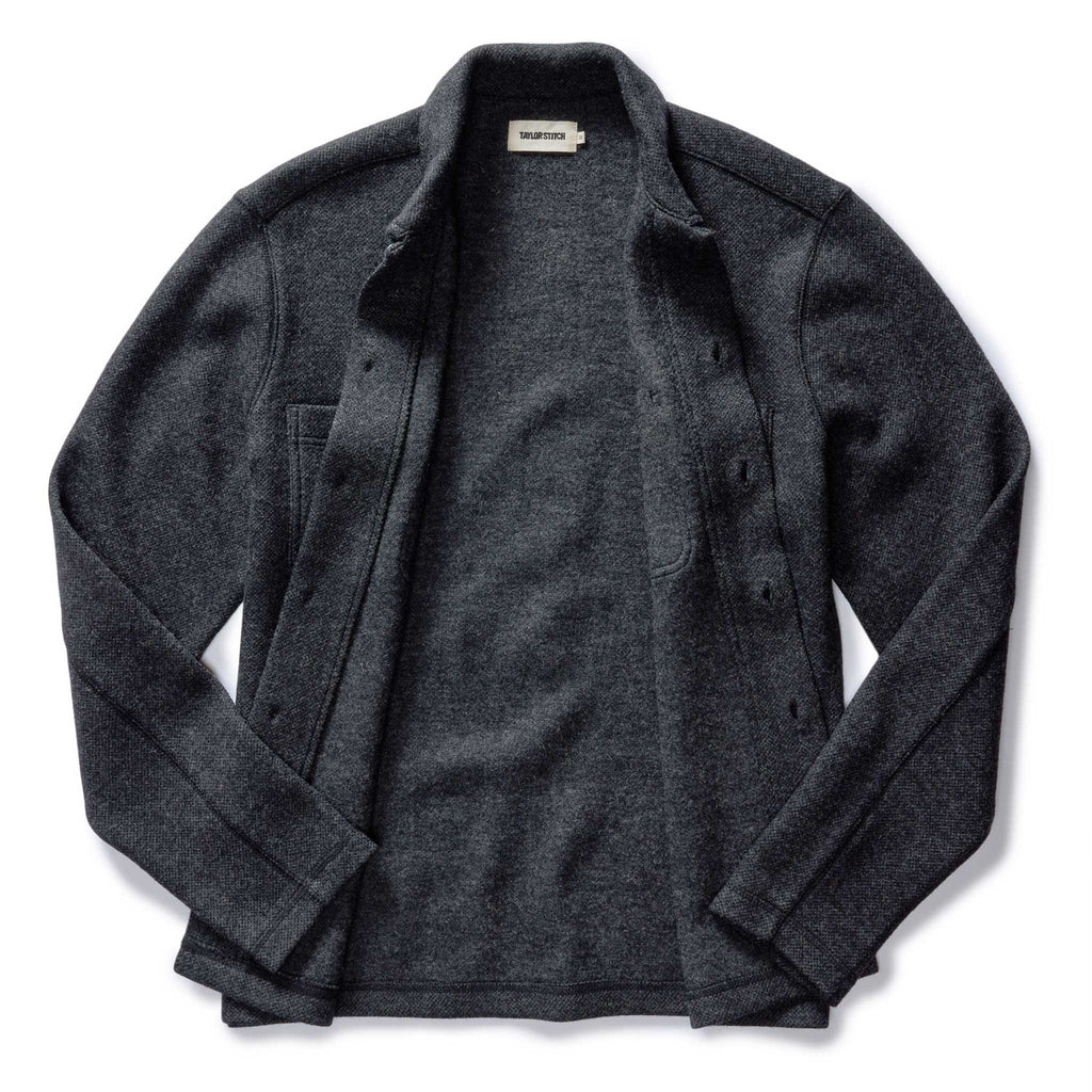 Charcoal Birdseye Wool Overshirt R233