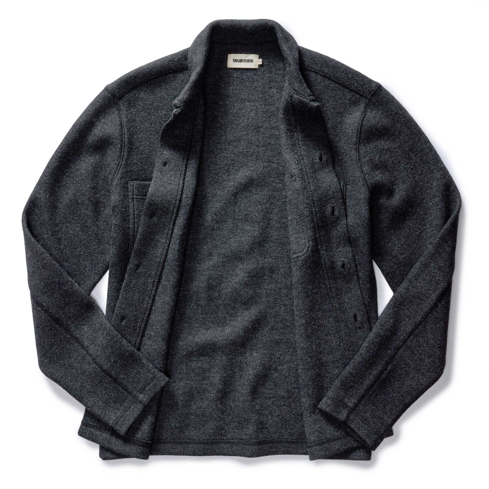Charcoal Birdseye Wool Overshirt R233