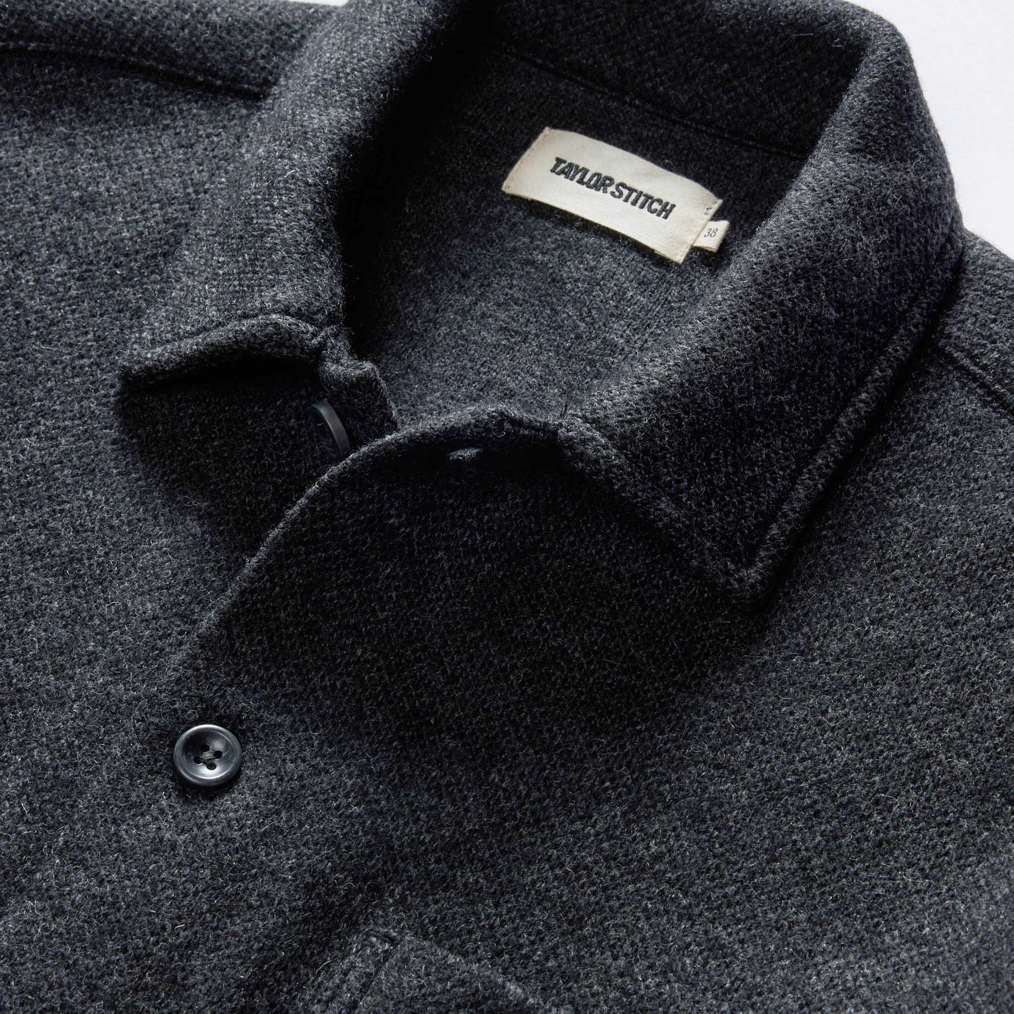 Charcoal Birdseye Wool Overshirt R233