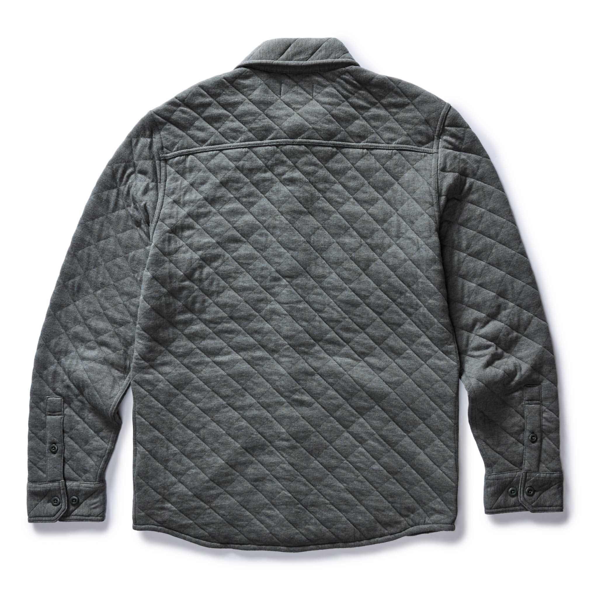 Quilted Jersey Overshirt in Heather Ash T9830