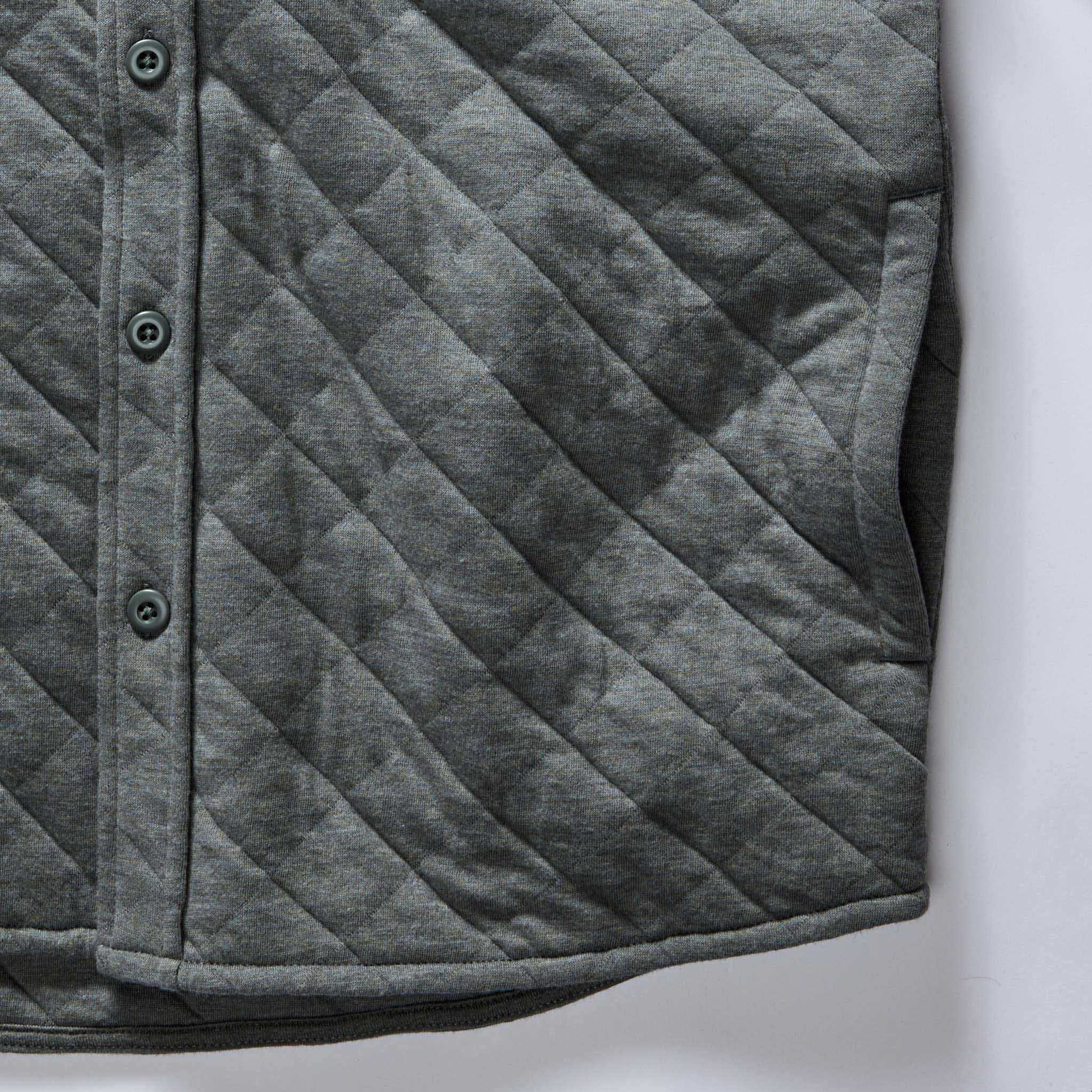 Quilted Jersey Overshirt in Heather Ash T9830