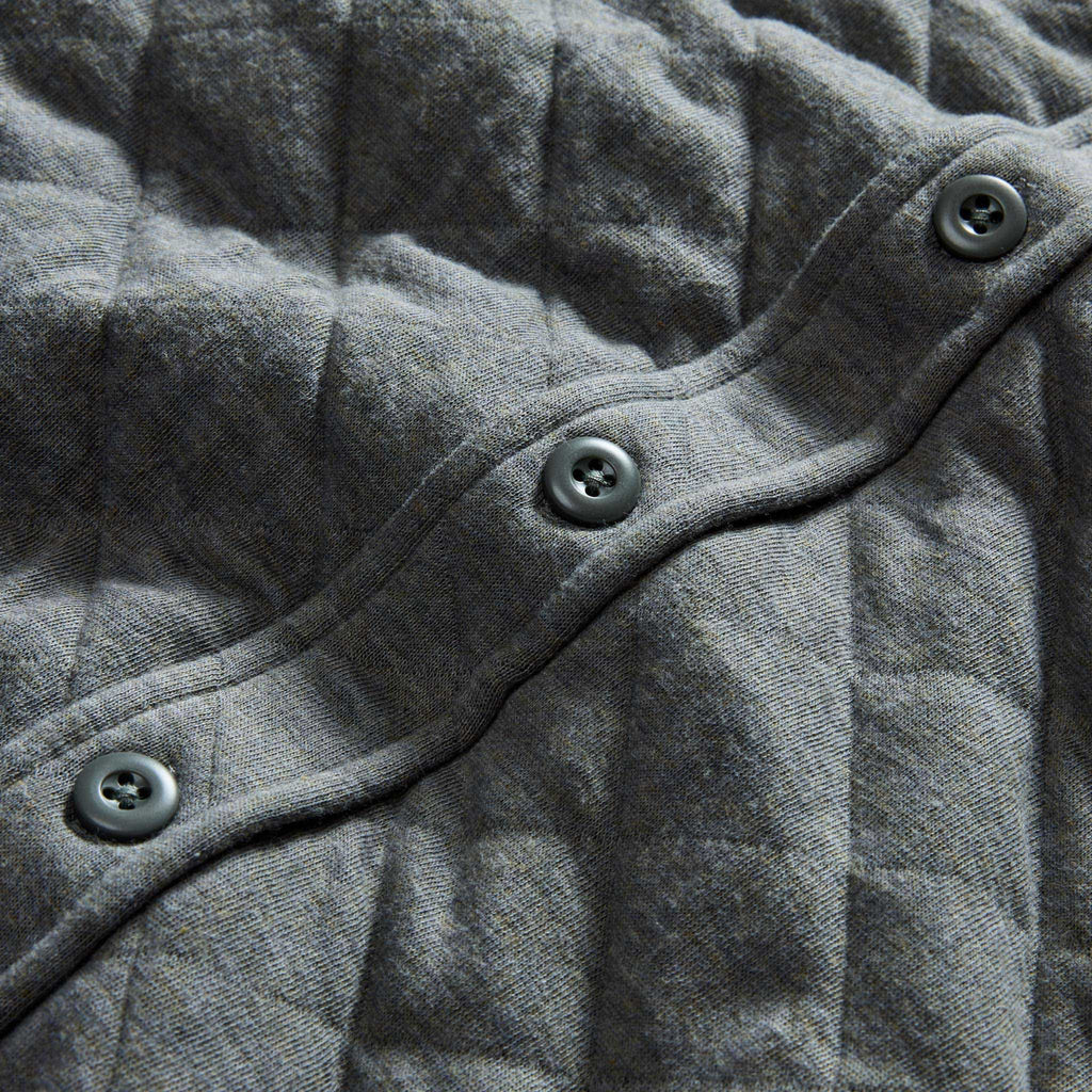 Quilted Jersey Overshirt in Heather Ash T9830