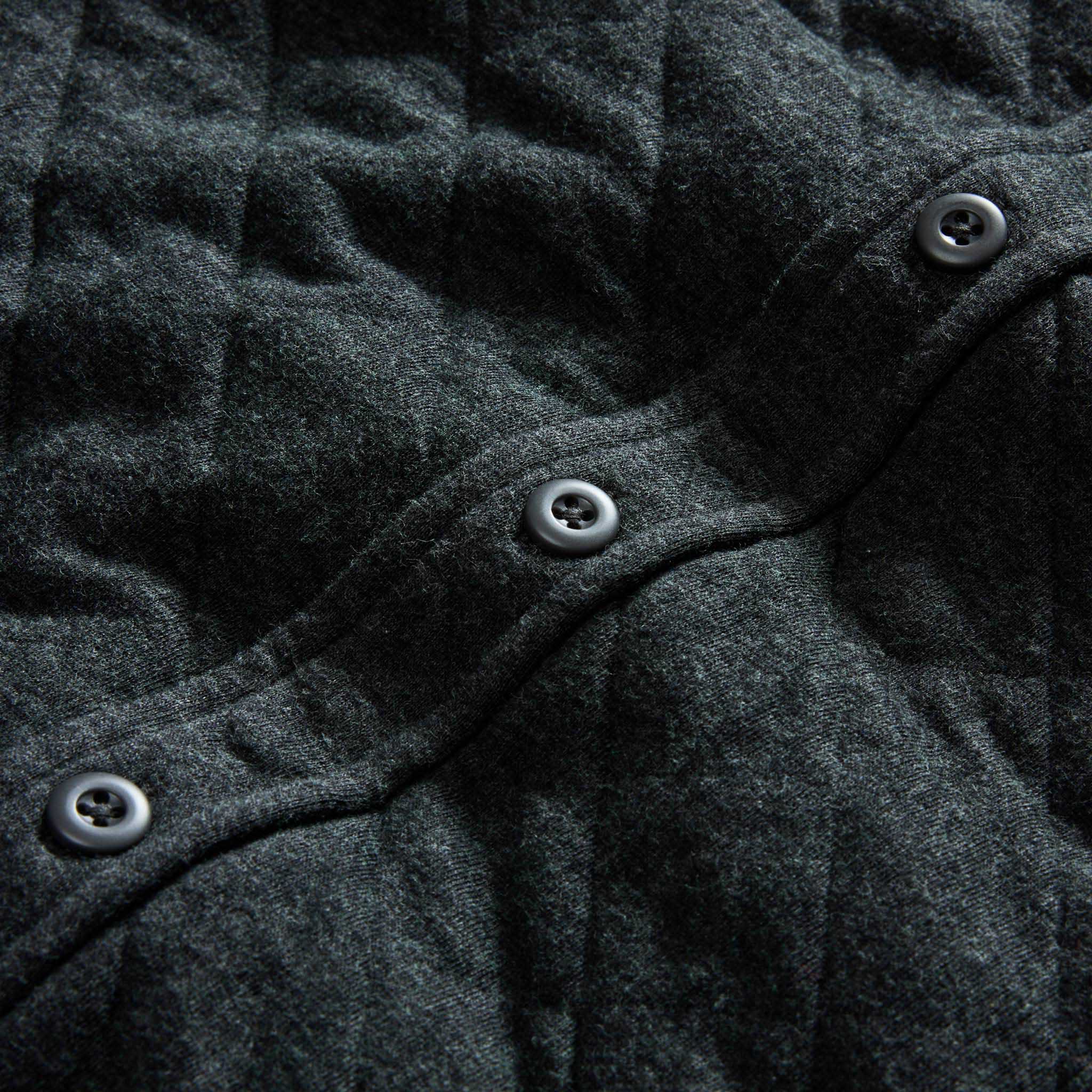 Heather Coal Quilted Jersey Overshirt Q8936