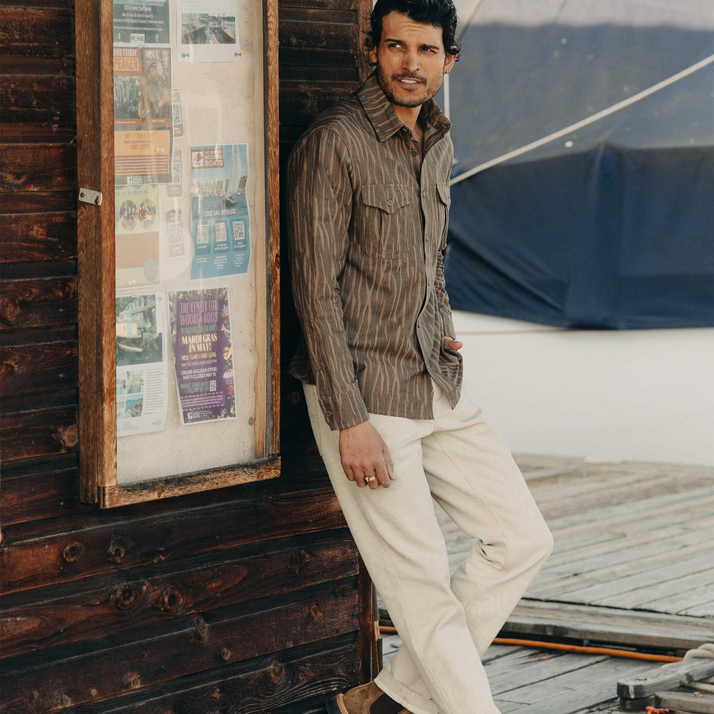Bark Print Broken Twill Shirt L656118