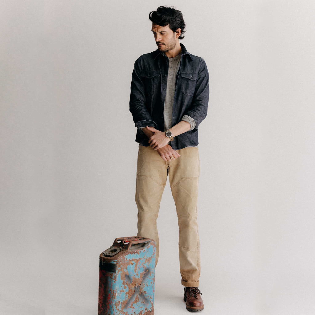 Indigo Broken Twill Shirt X7390