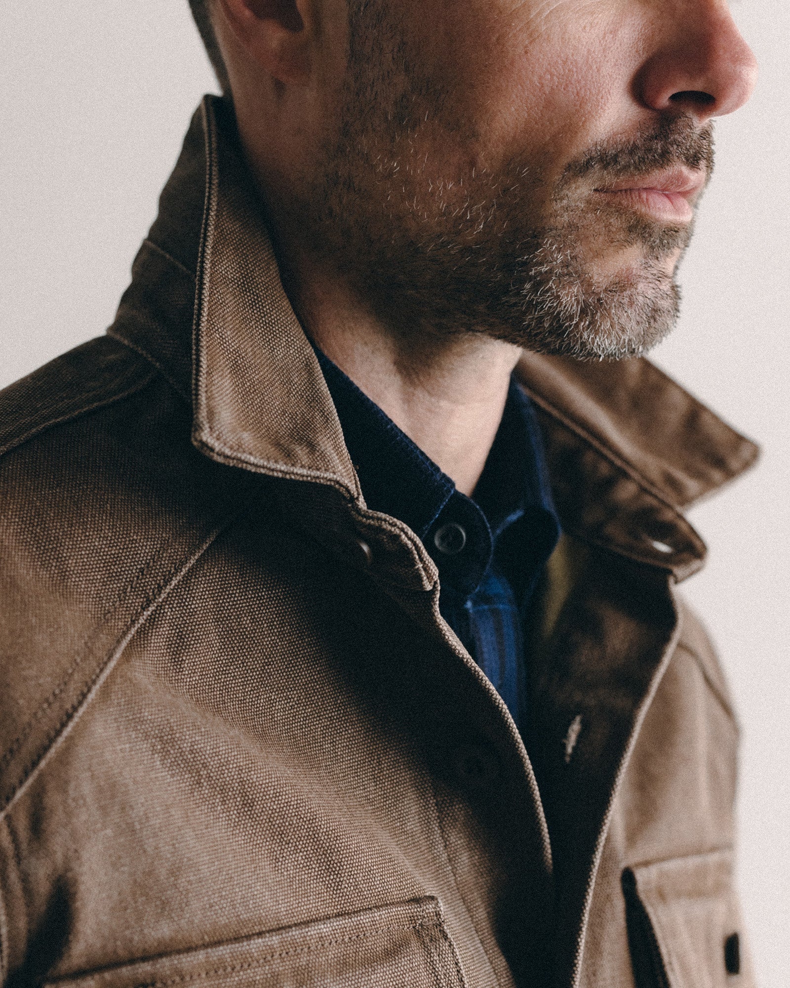The Shop Shirt in Aged Penny Chipped Canvas