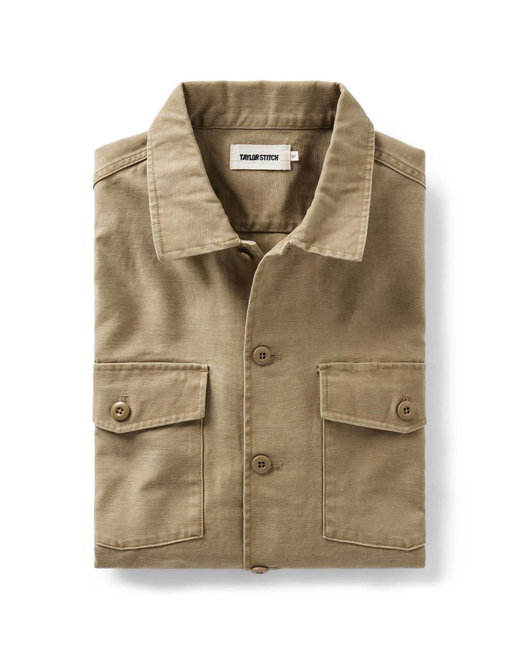 The Surplus Shirt in Field Khaki Reverse Sateen