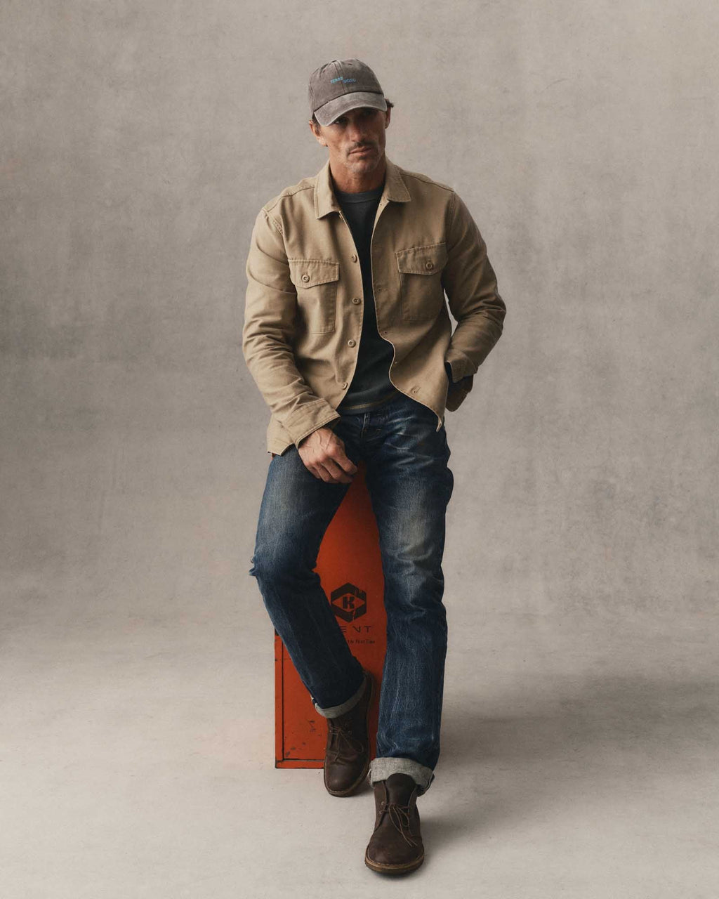 The Surplus Shirt in Field Khaki Reverse Sateen
