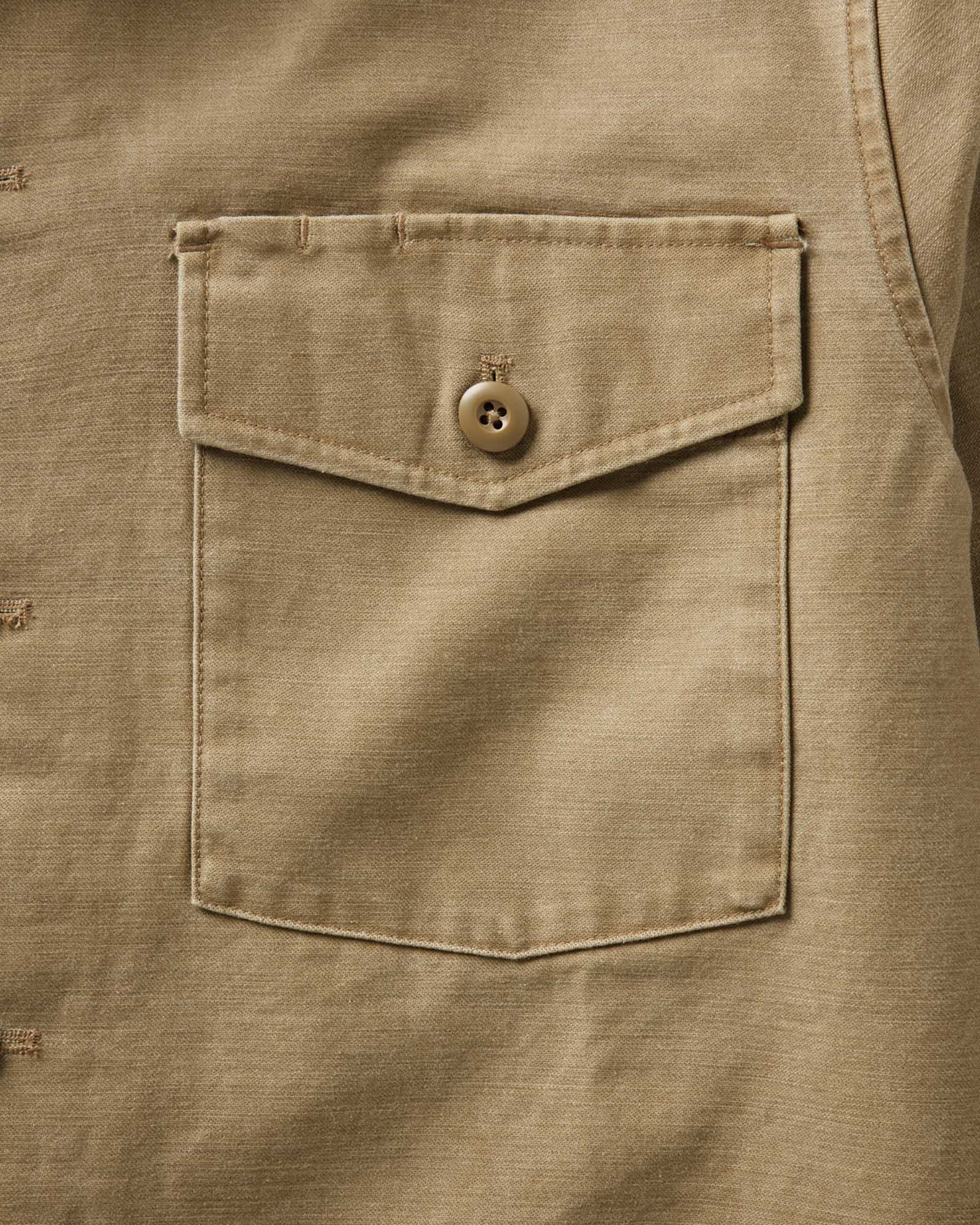 The Surplus Shirt in Field Khaki Reverse Sateen