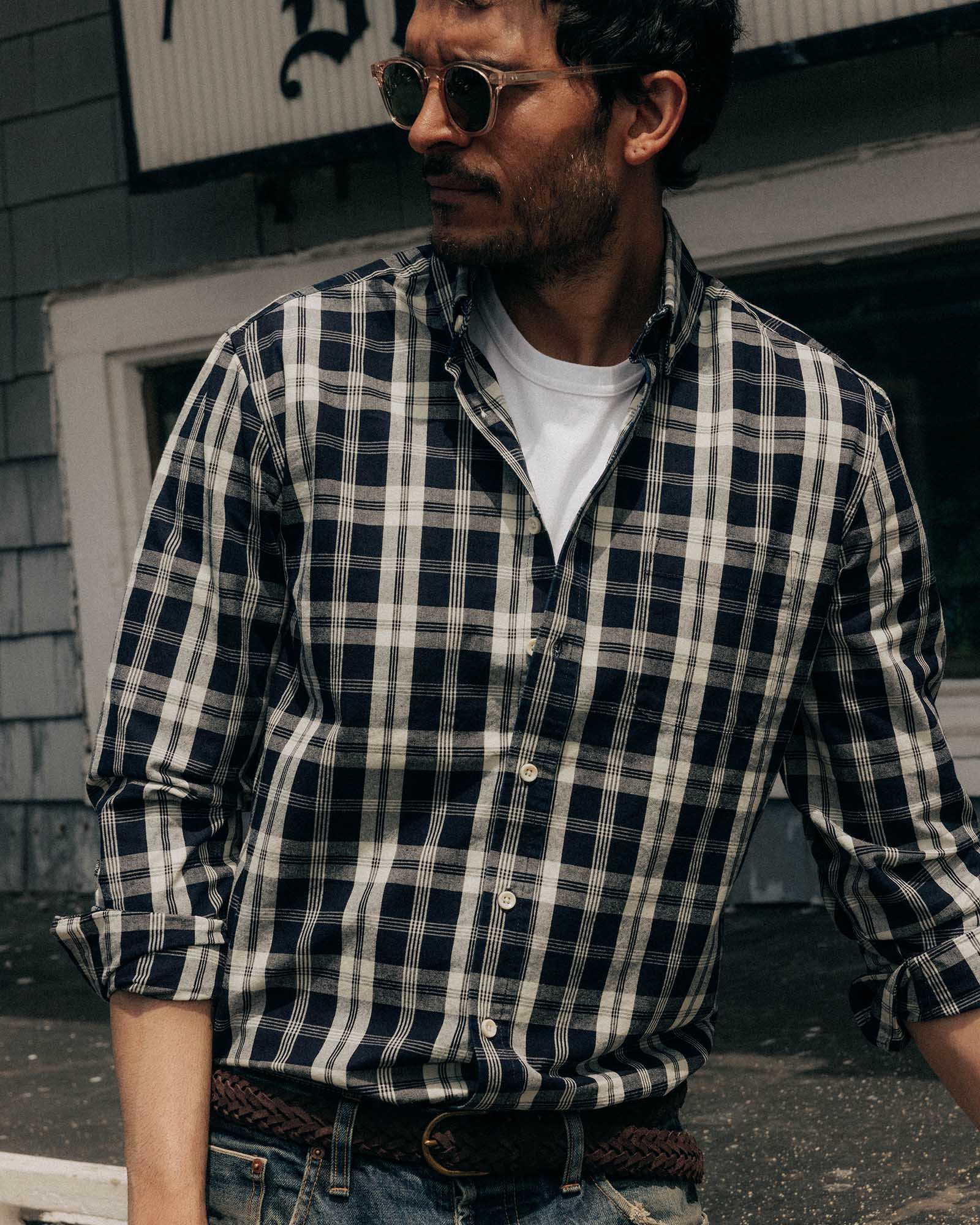 Rinsed Indigo Plaid Oxford Shirt N349537