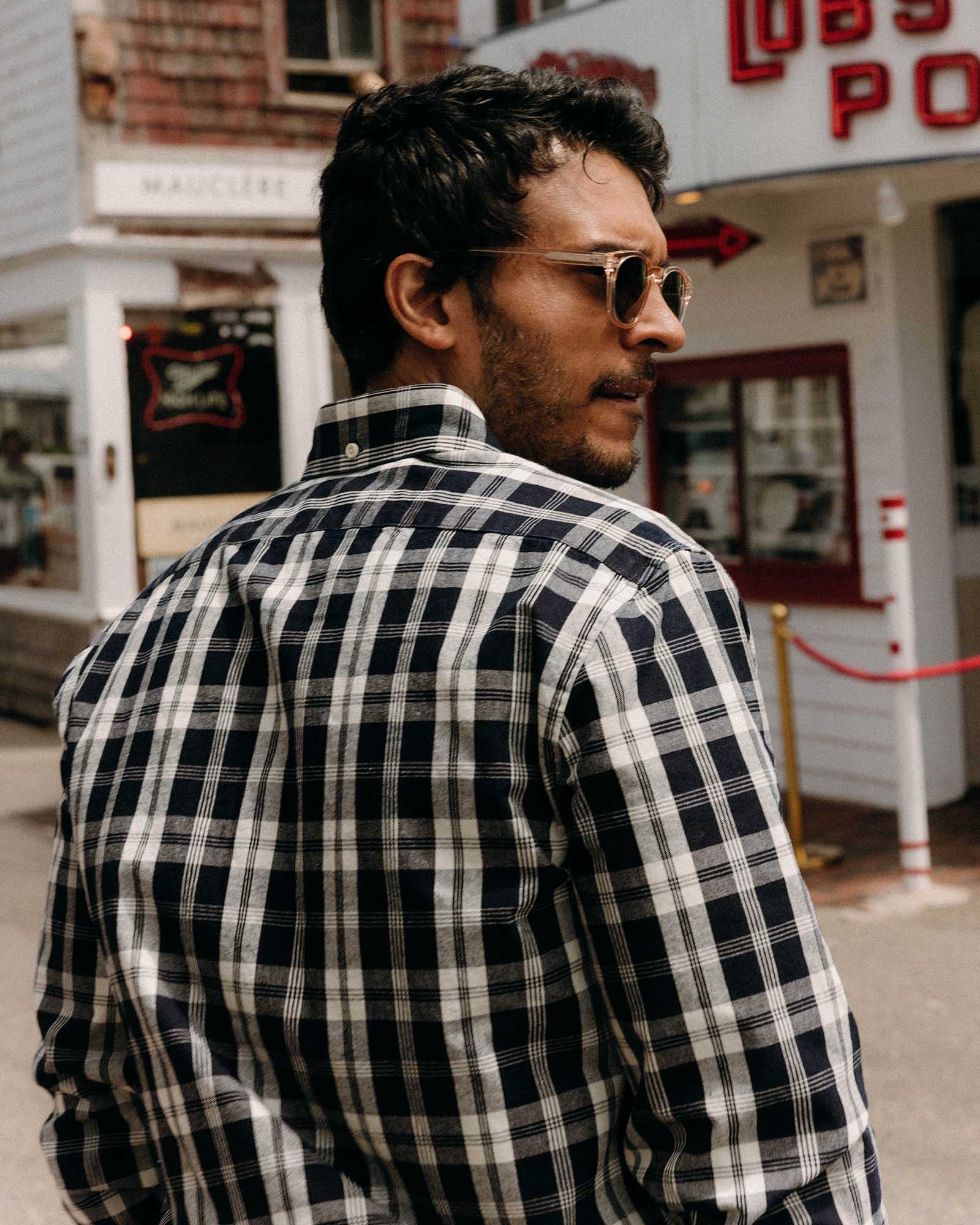 Rinsed Indigo Plaid Oxford Shirt N349537
