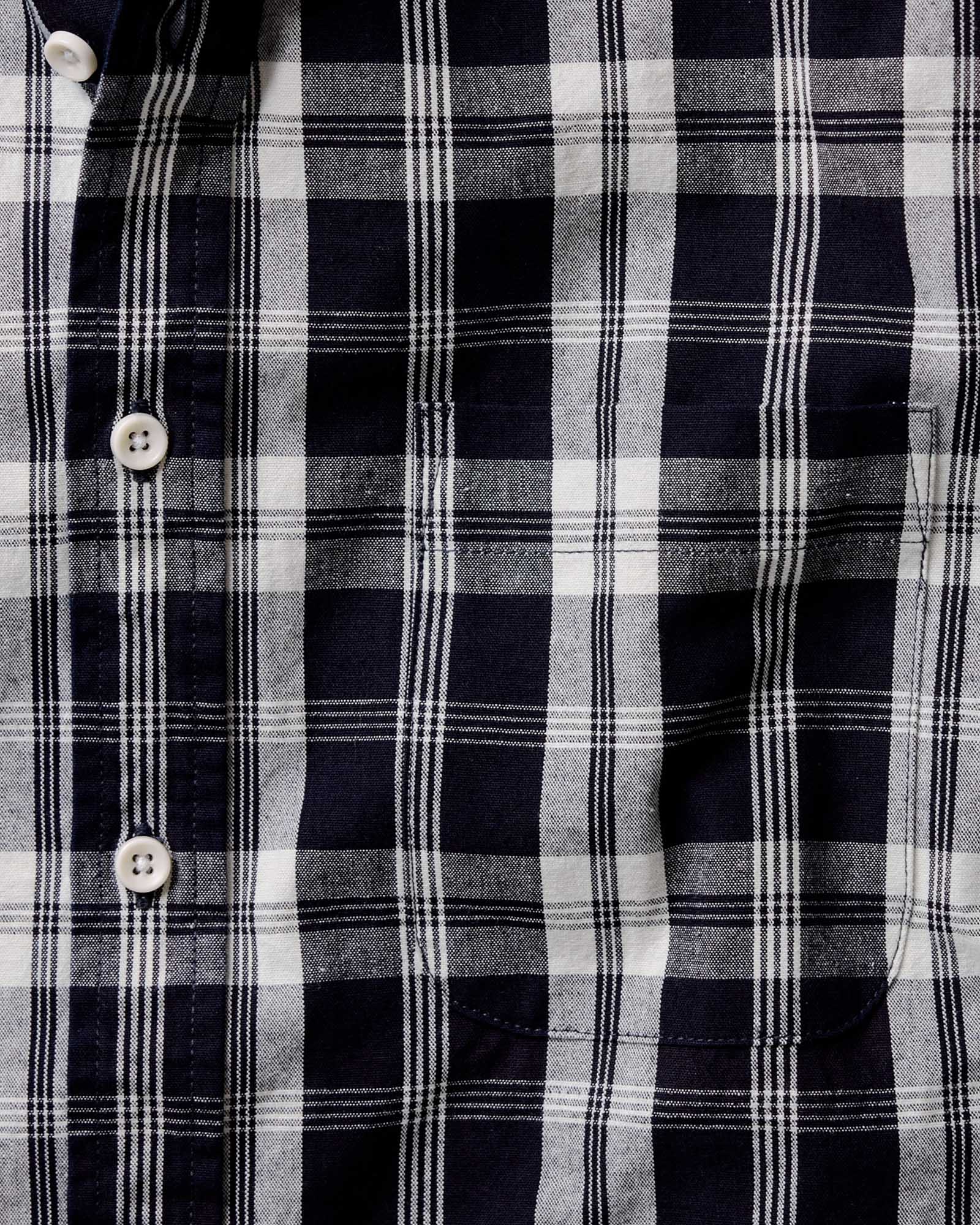 Rinsed Indigo Plaid Oxford Shirt N349537