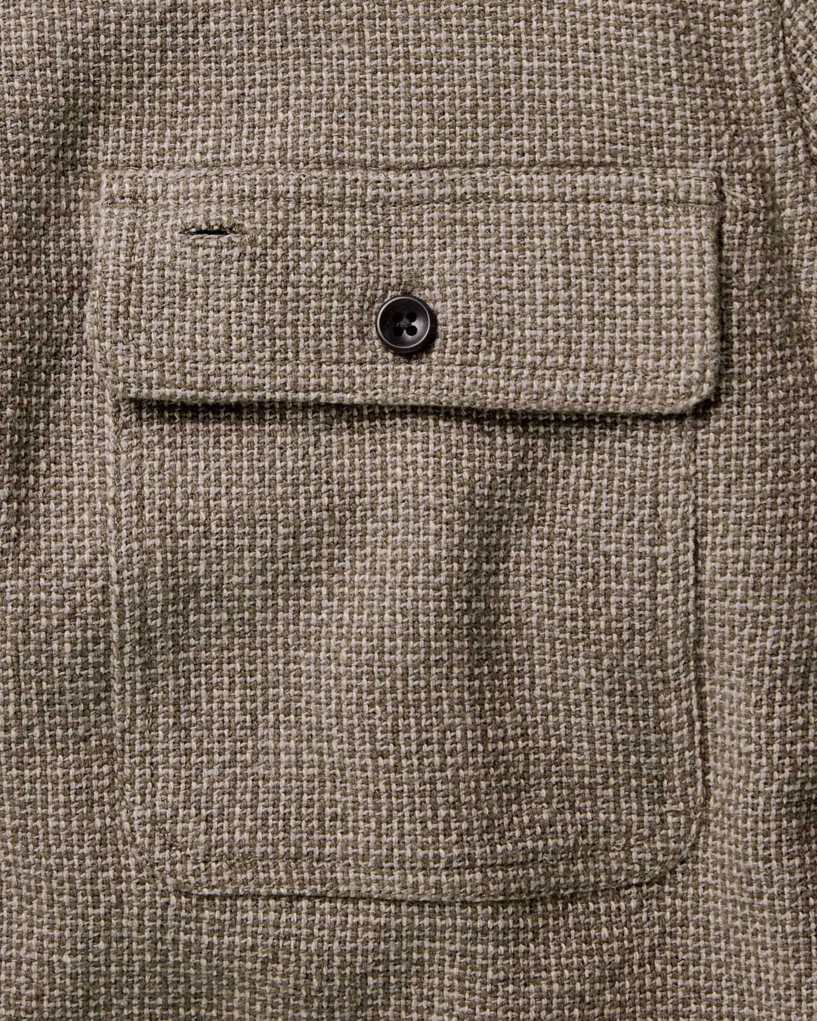The Ledge Shirt in Army Linen Tweed