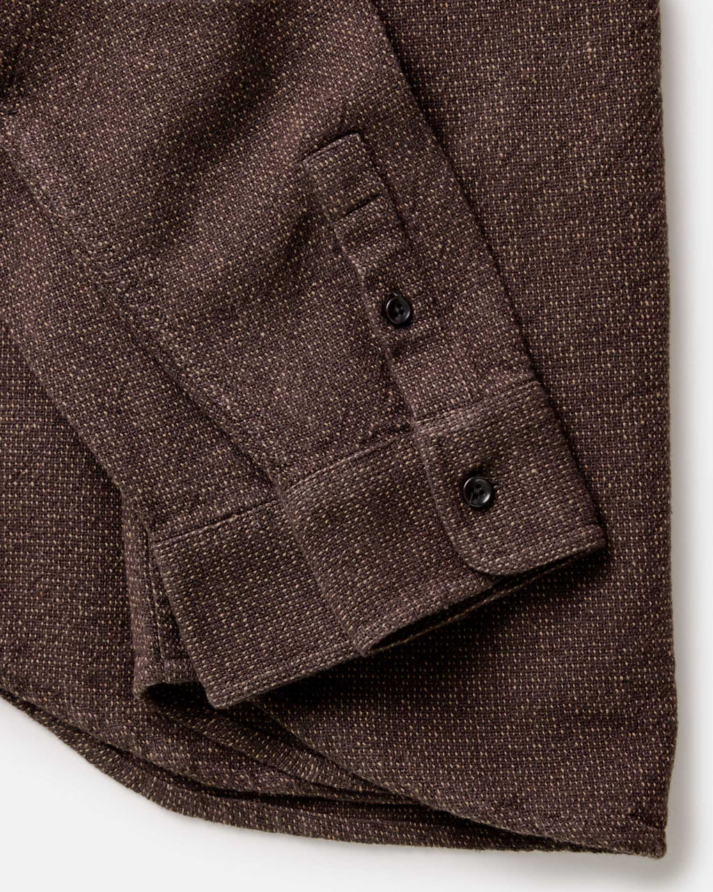 The Ledge Shirt in Black Coffee Linen Tweed