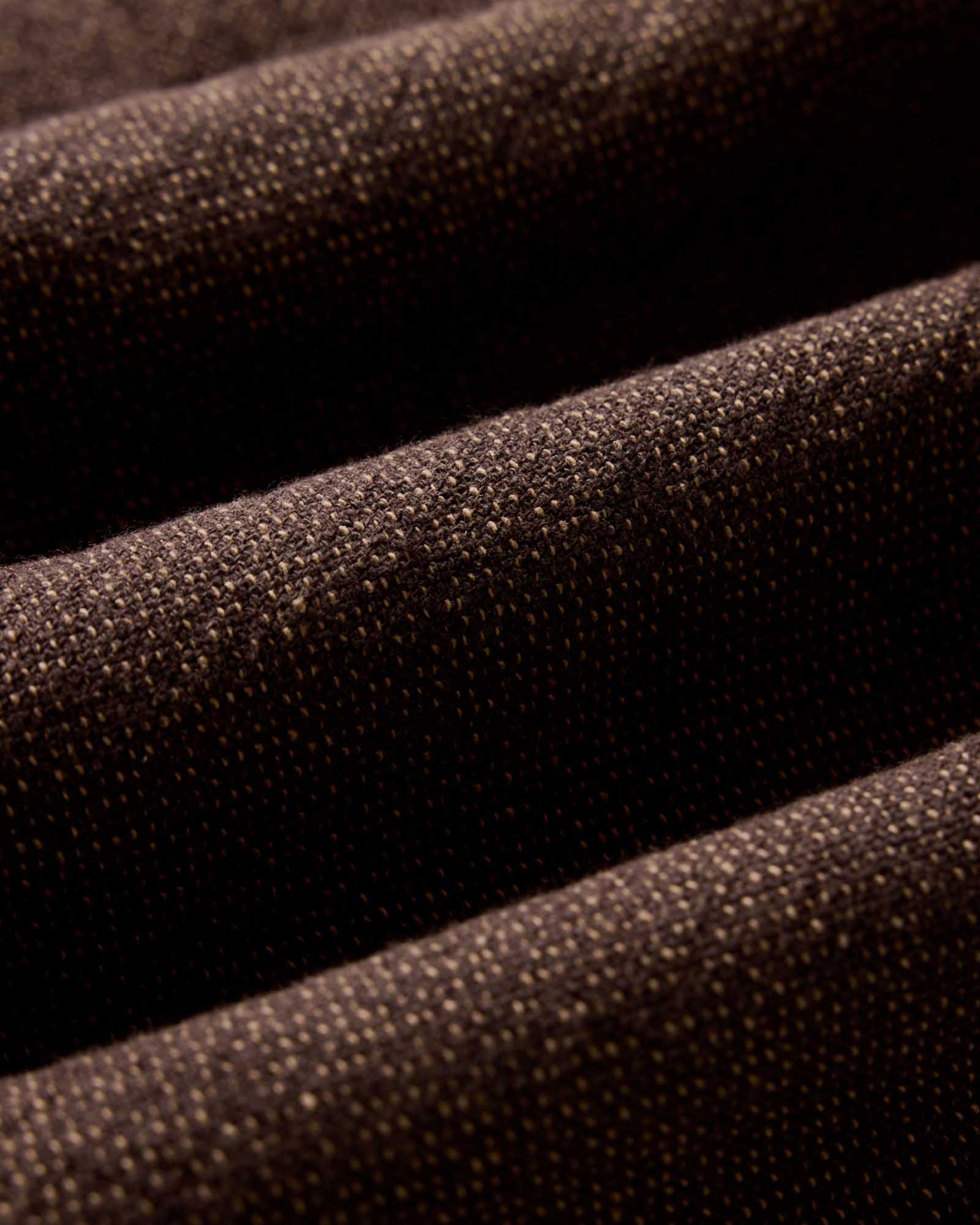The Ledge Shirt in Black Coffee Linen Tweed