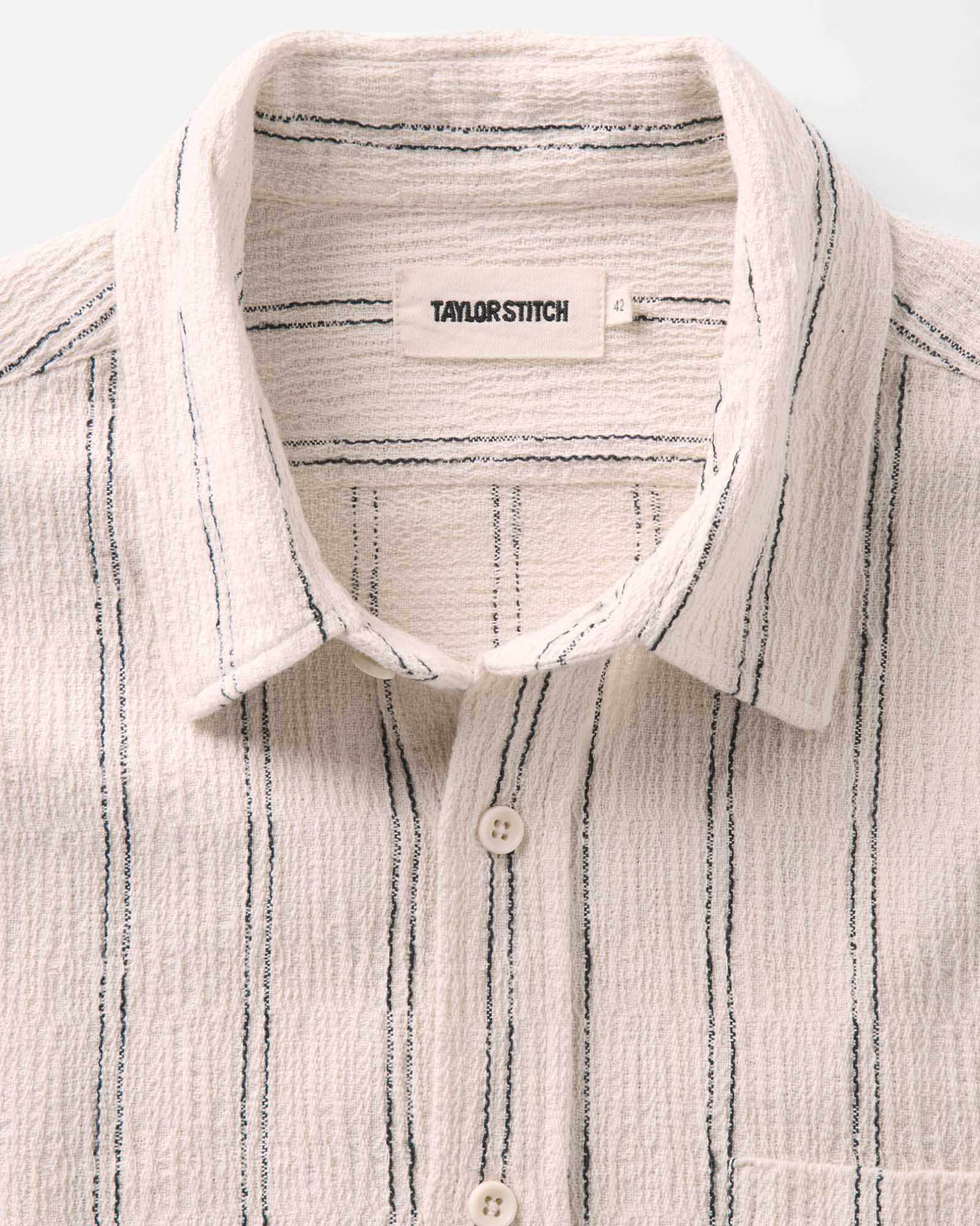 The Short Sleeve California in Tide Stripe Hacci