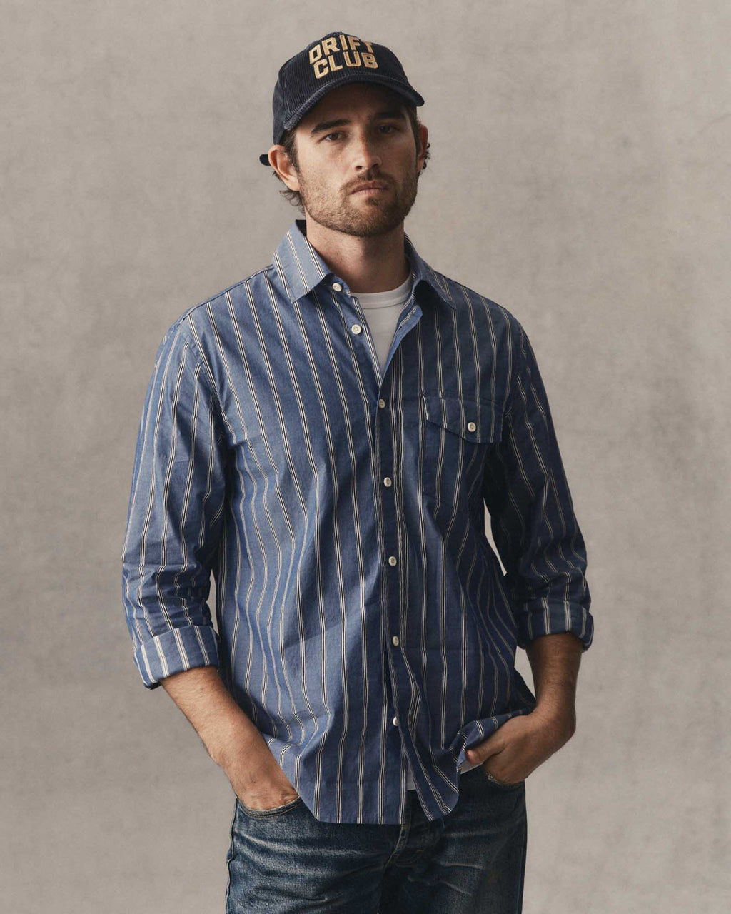 The Quincy Shirt in Bay Stripe