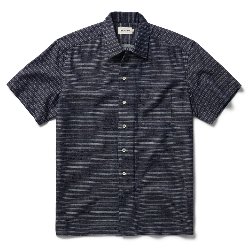 Navy Dobby Short Sleeve Shirt J748800