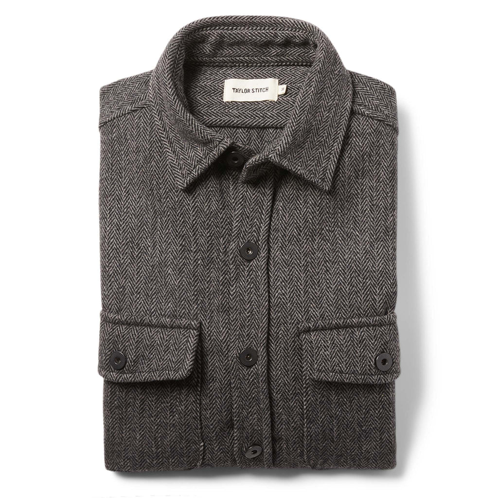 Coal Herringbone Wool Explorer Shirt V67768