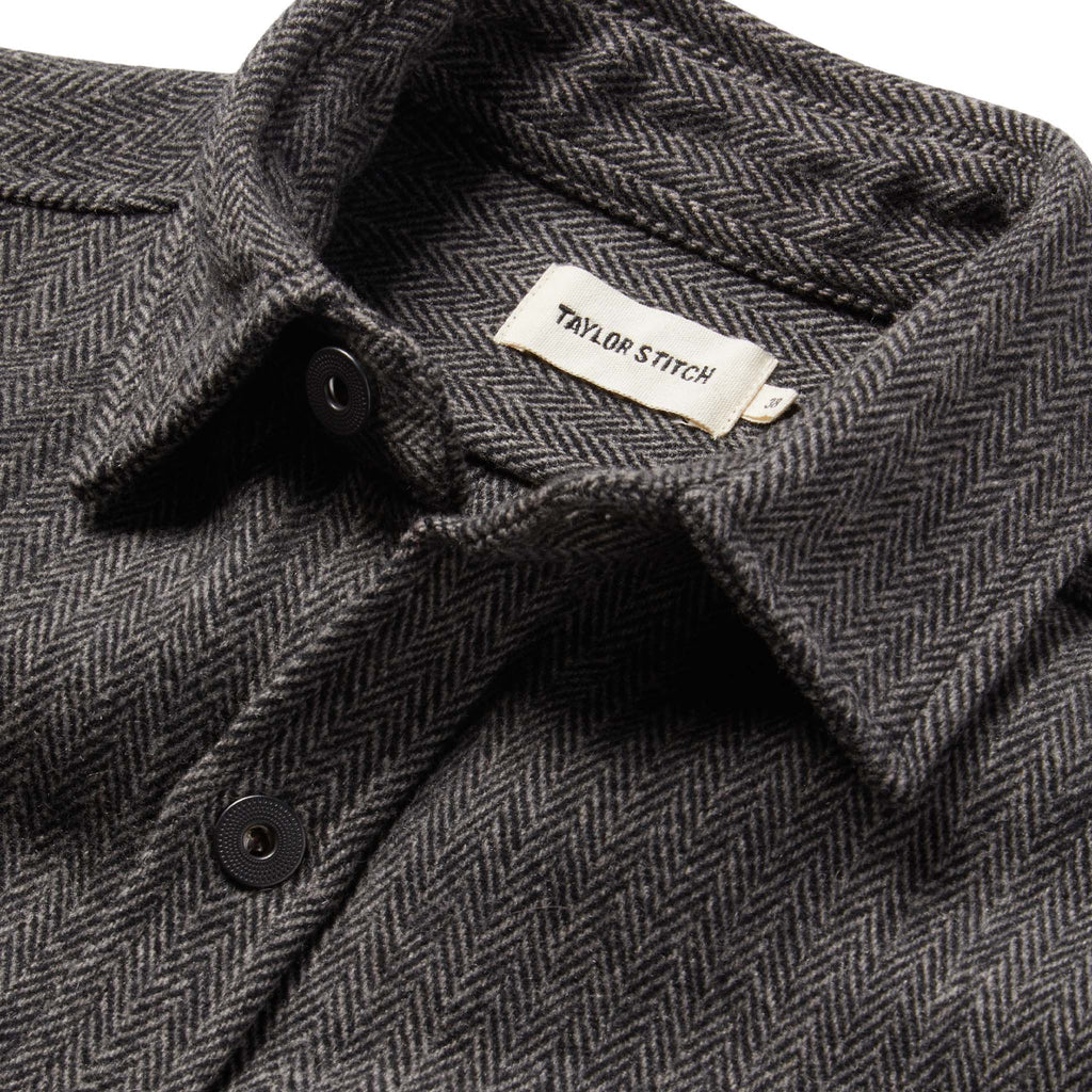 Coal Herringbone Wool Explorer Shirt V67768