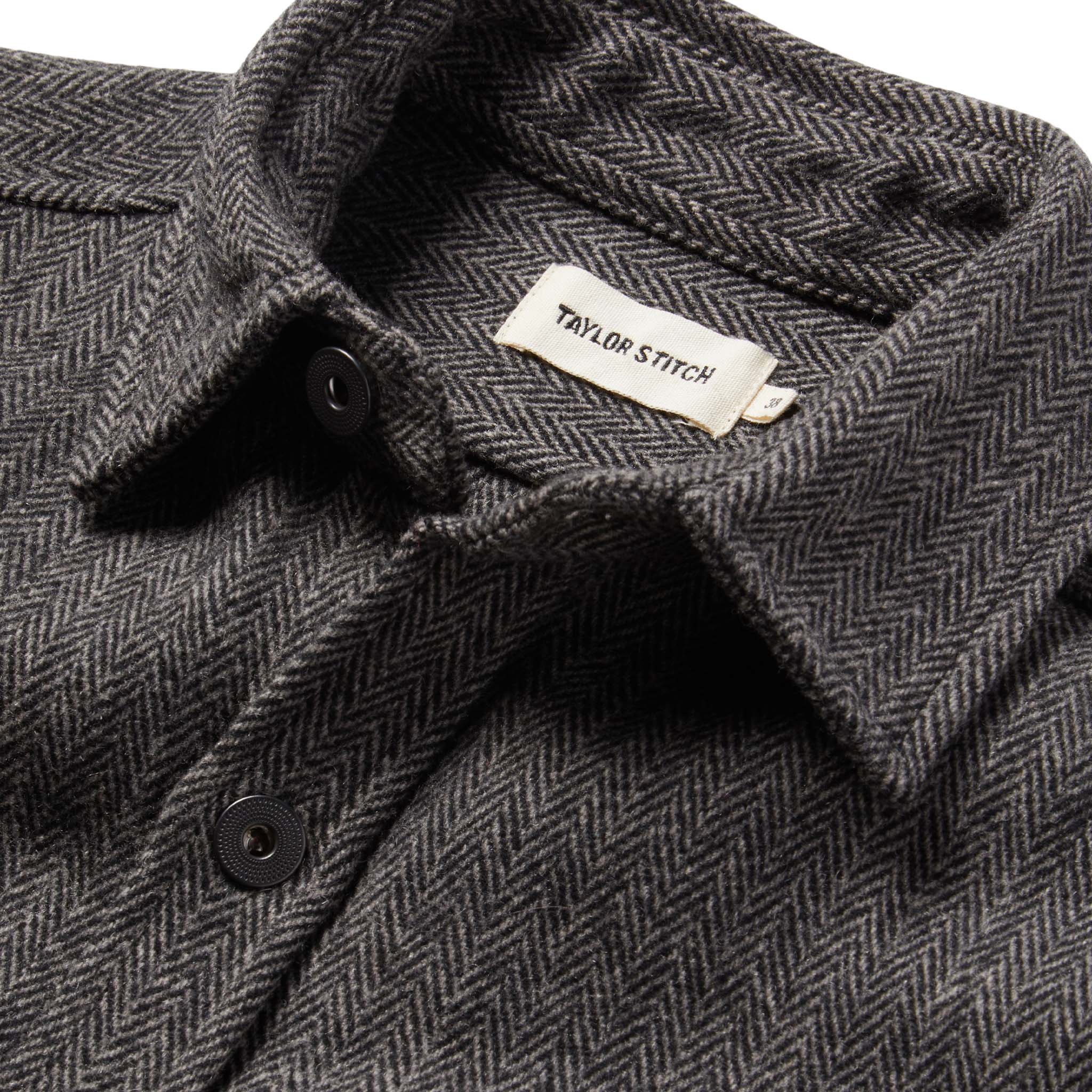 Coal Herringbone Wool Explorer Shirt V67768