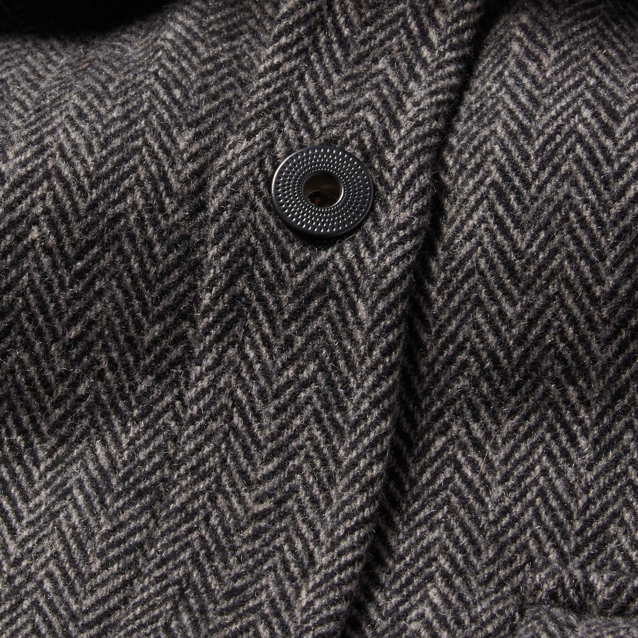 Coal Herringbone Wool Explorer Shirt V67768