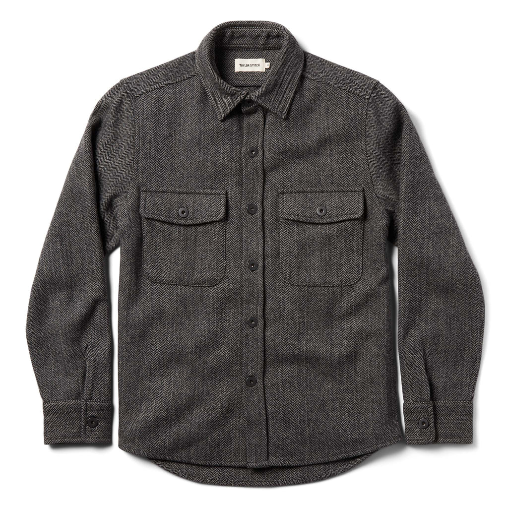Coal Herringbone Wool Explorer Shirt V67768