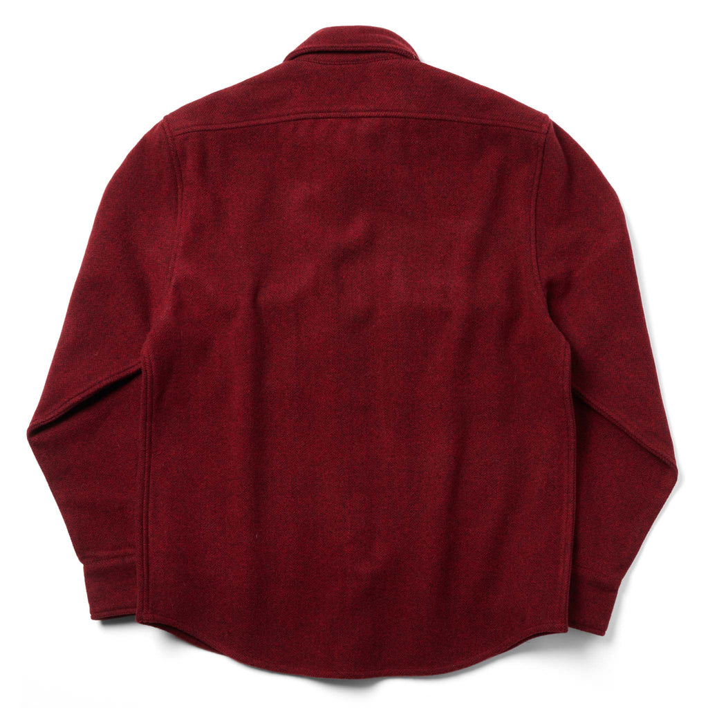 Burgundy Herringbone Wool Explorer Shirt V80894